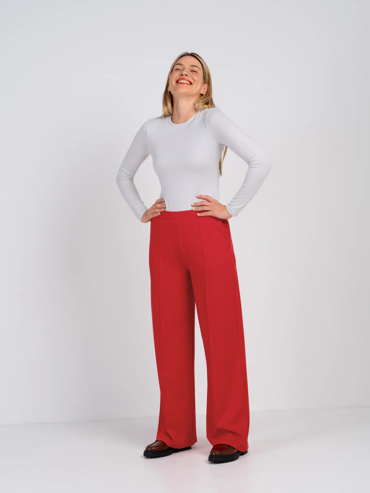 Ponte Wide Leg Trousers - Image 28