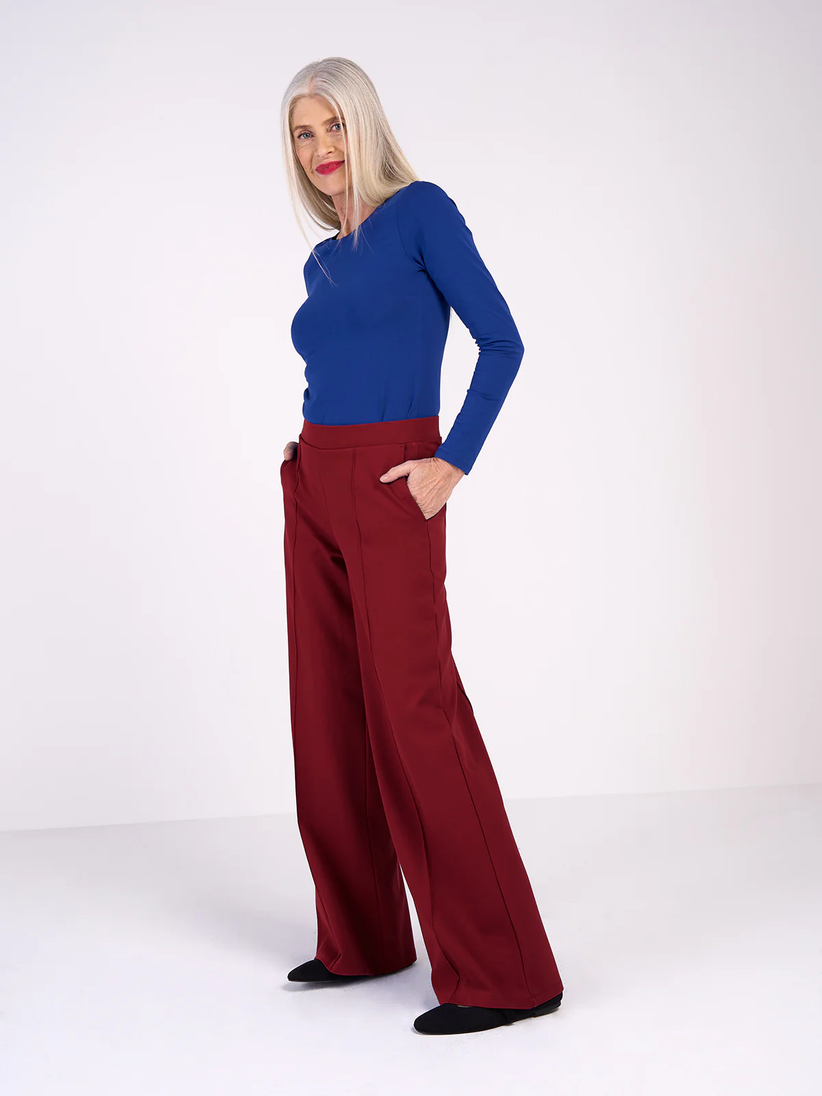 Ponte Wide Leg Trousers - Image 34