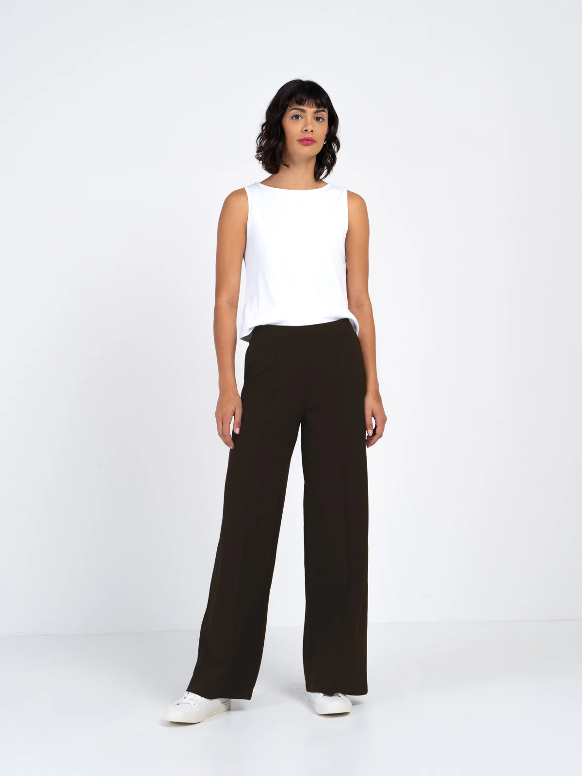 Ponte Wide Leg Trousers - Image 6