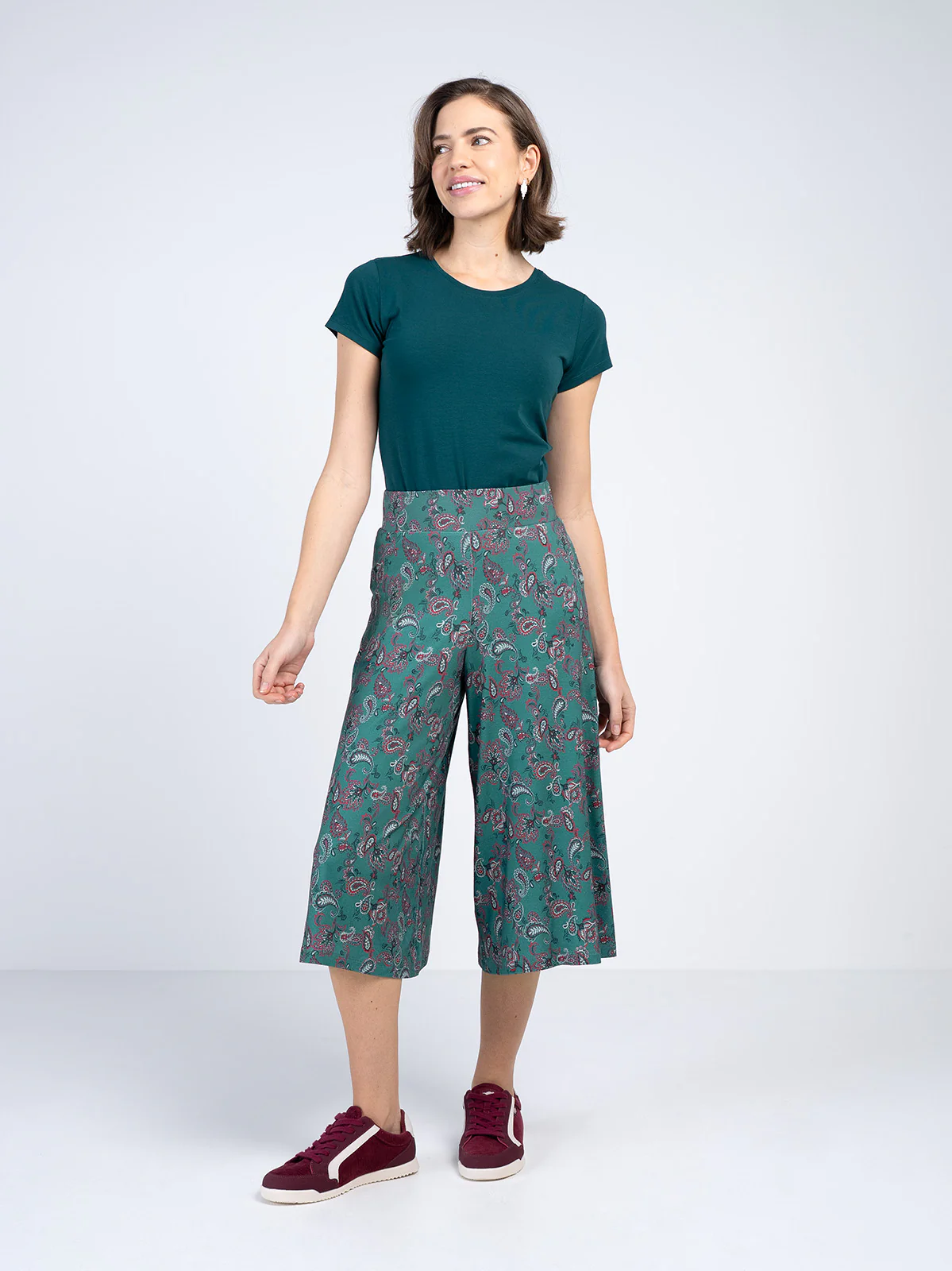 Printed Paisley Culottes - Image 10