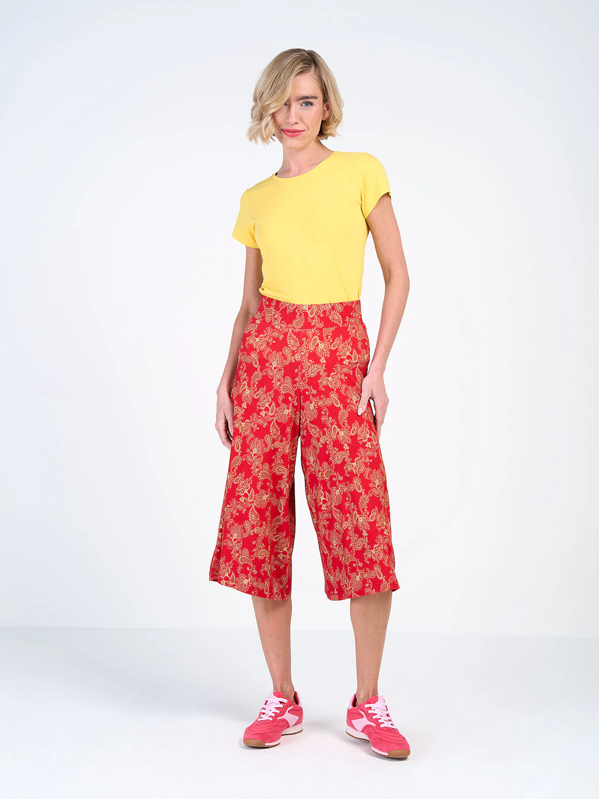 Printed Paisley Culottes - Image 6