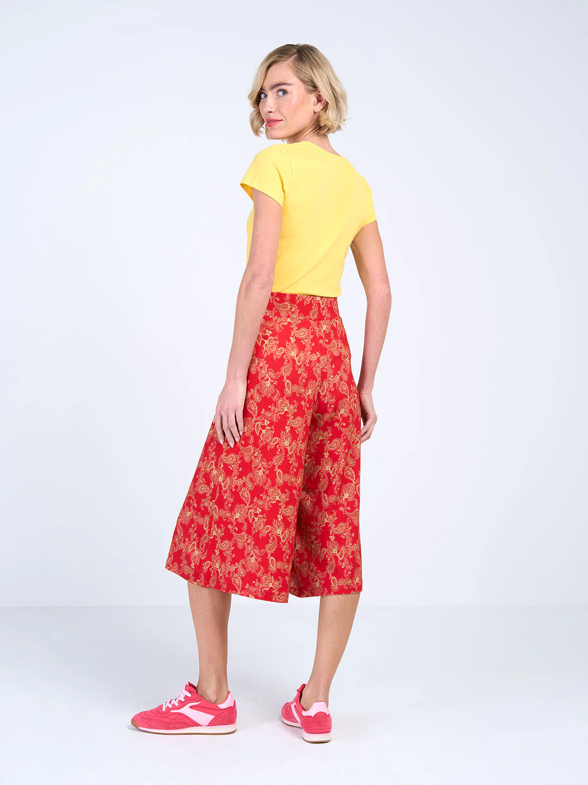Printed Paisley Culottes - Image 7