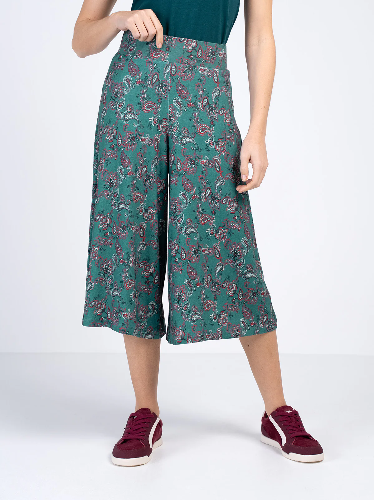 Printed Paisley Culottes - Image 9