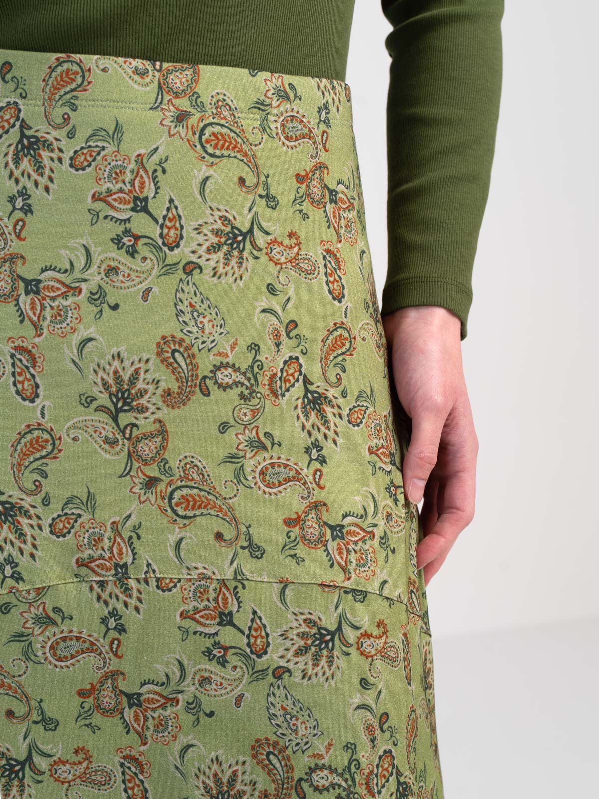 Printed Paisley Skirt - Image 4