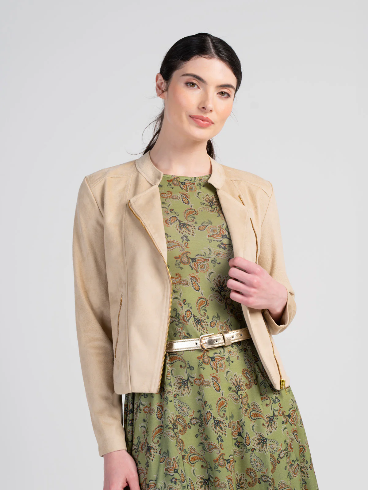 Printed Paisley Sleeveless Dress - Image 3