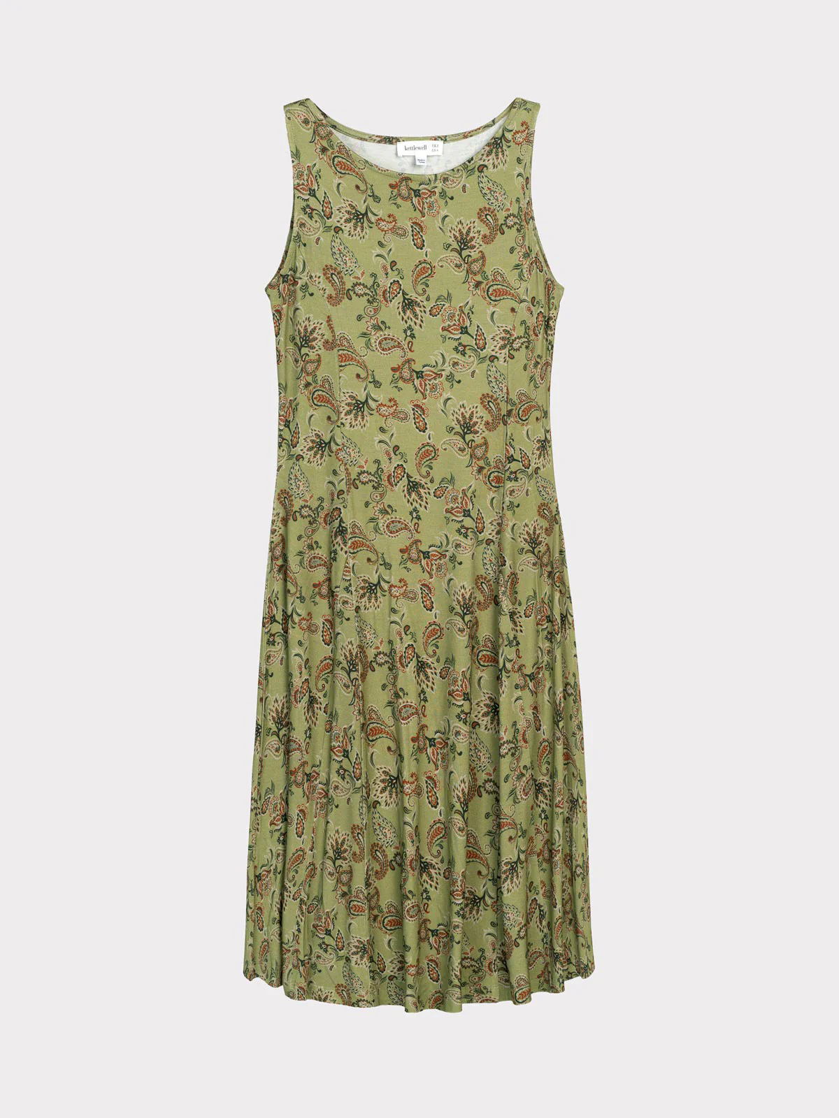 Printed Paisley Sleeveless Dress - Image 5