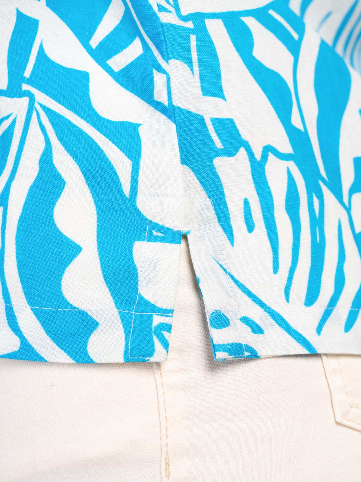 Printed Sleeveless Linen Top - Image 4