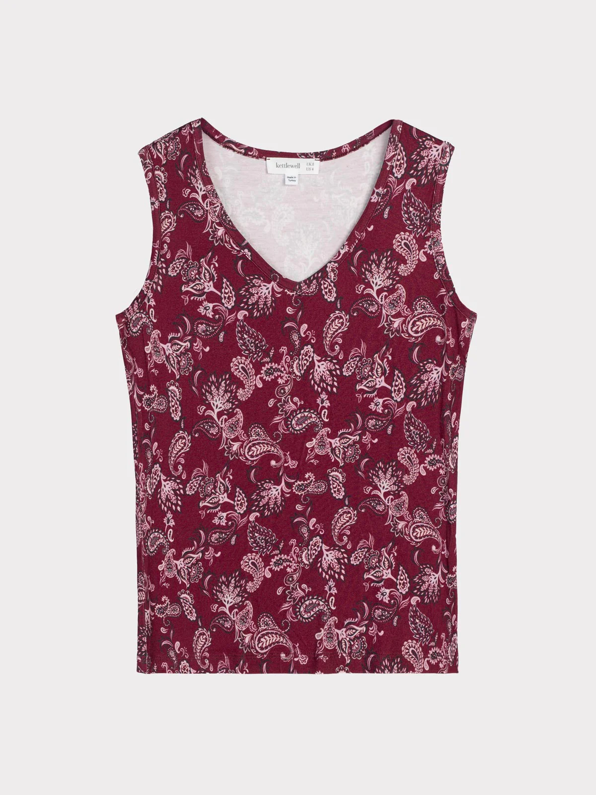 Printed Sleeveless Paisley Top - Image 17