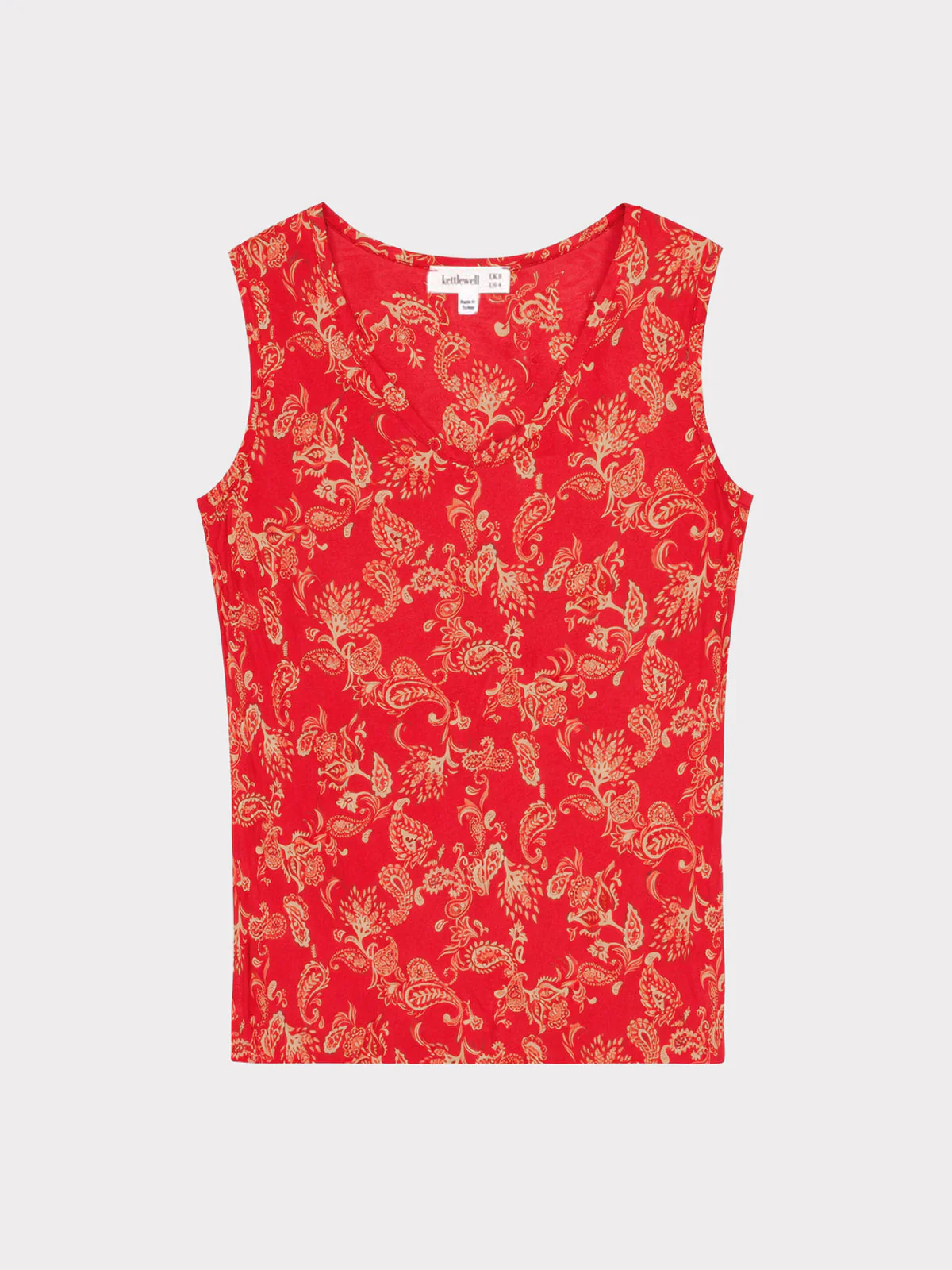 Printed Sleeveless Paisley Top - Image 8