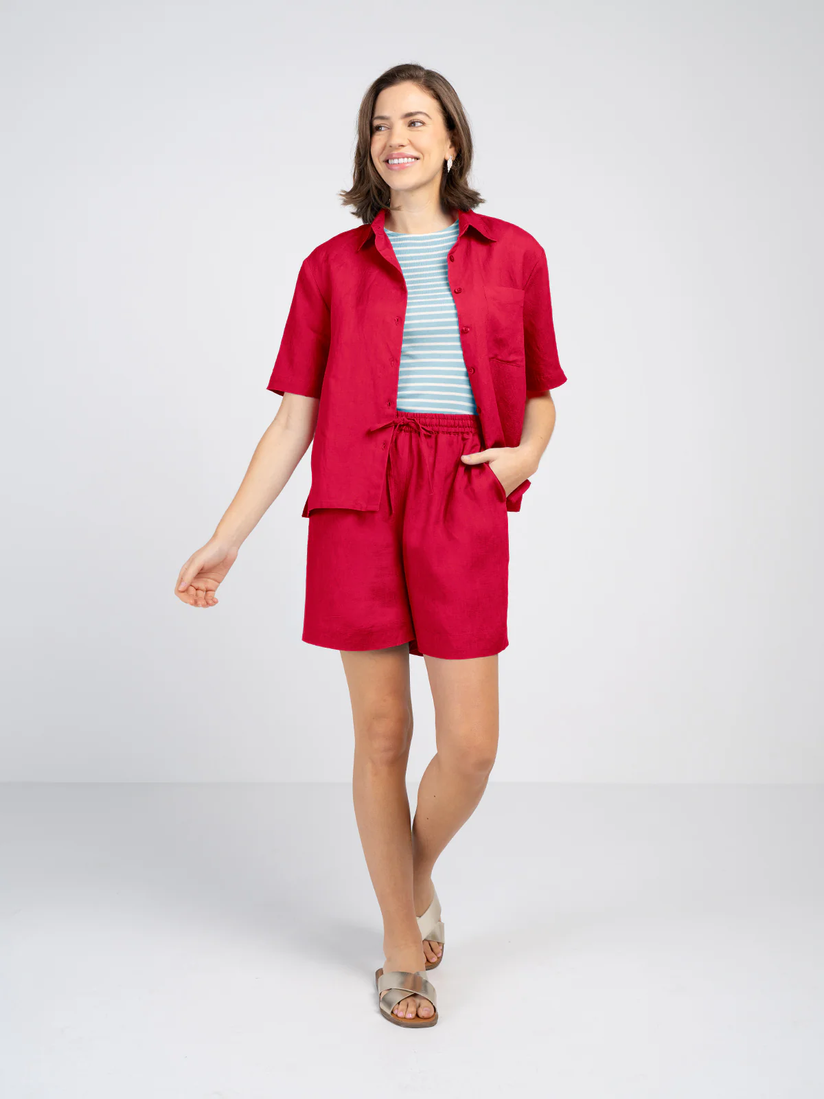 Relaxed Linen Shorts - Image 5