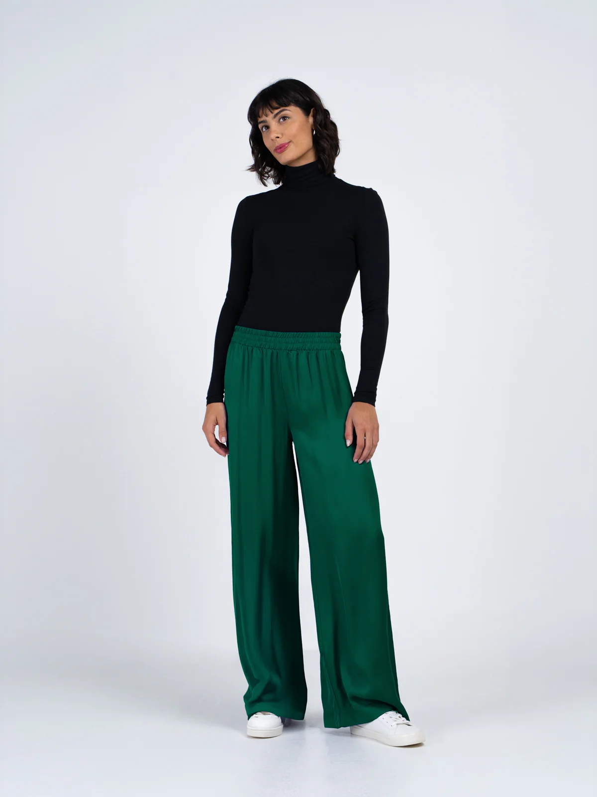 Satin Wide Leg Trousers
