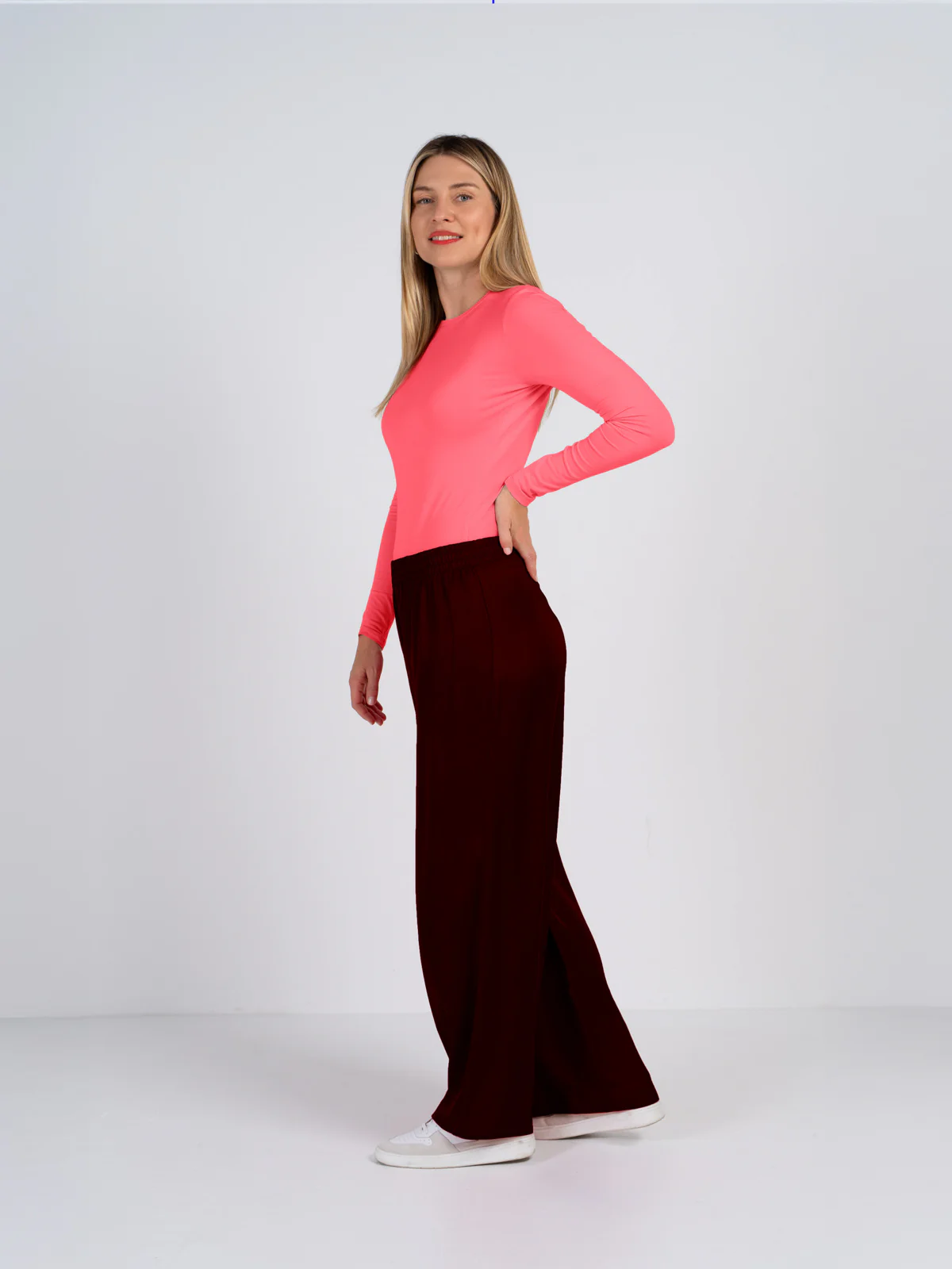 Satin Wide Leg Trousers - Image 19