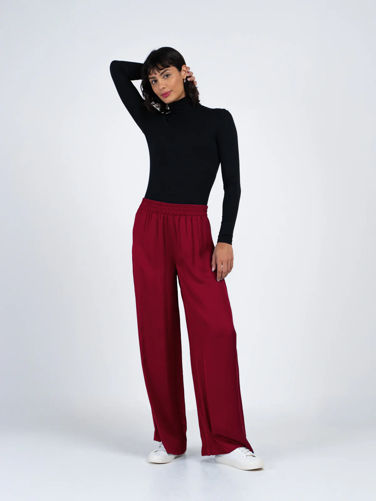 Satin Wide Leg Trousers - Image 21