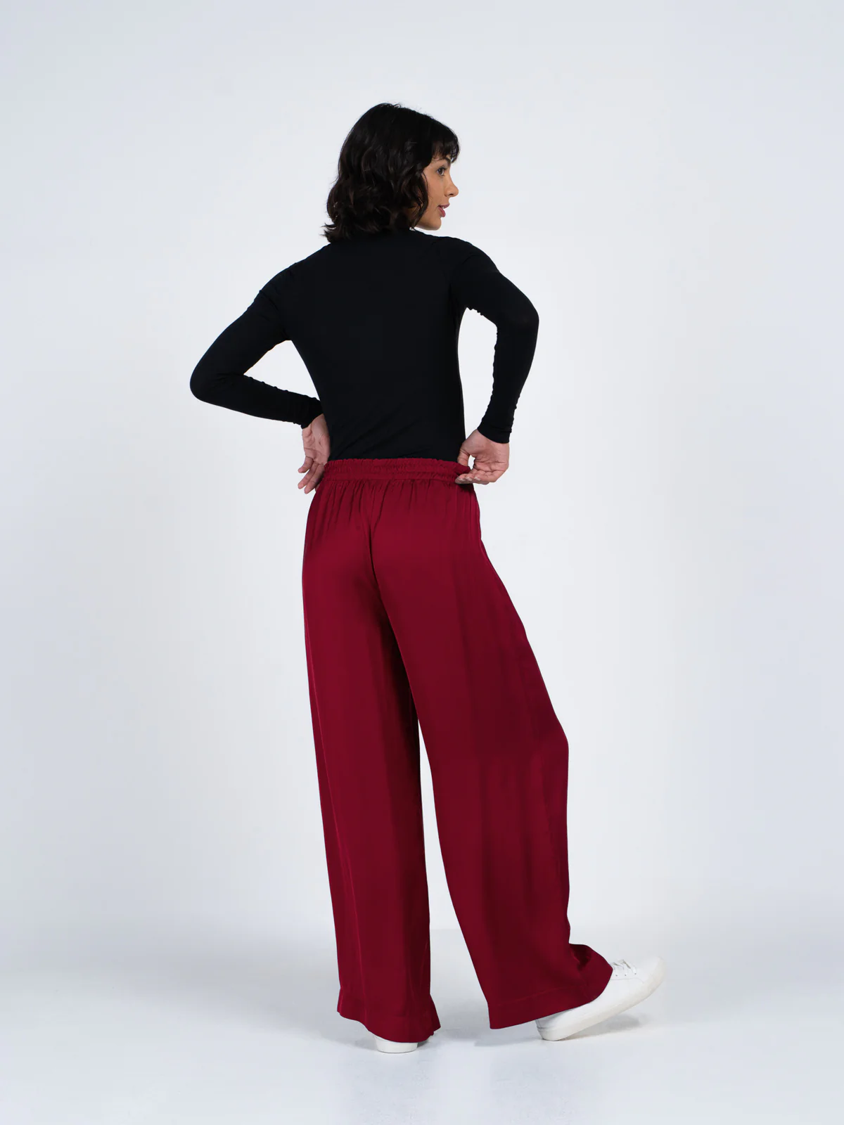 Satin Wide Leg Trousers - Image 23