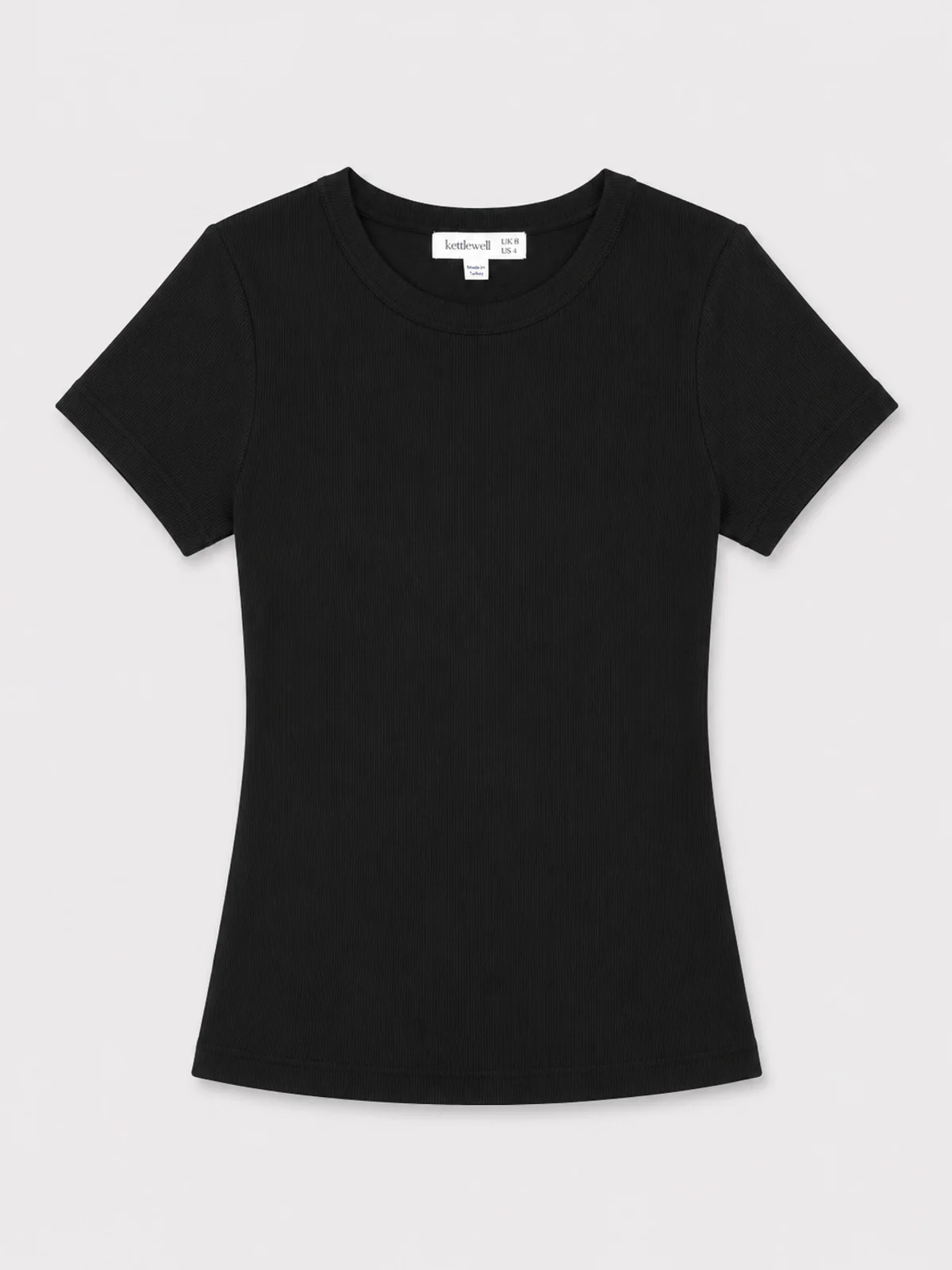 Short Sleeve Crew Neck Rib Tee - Image 4