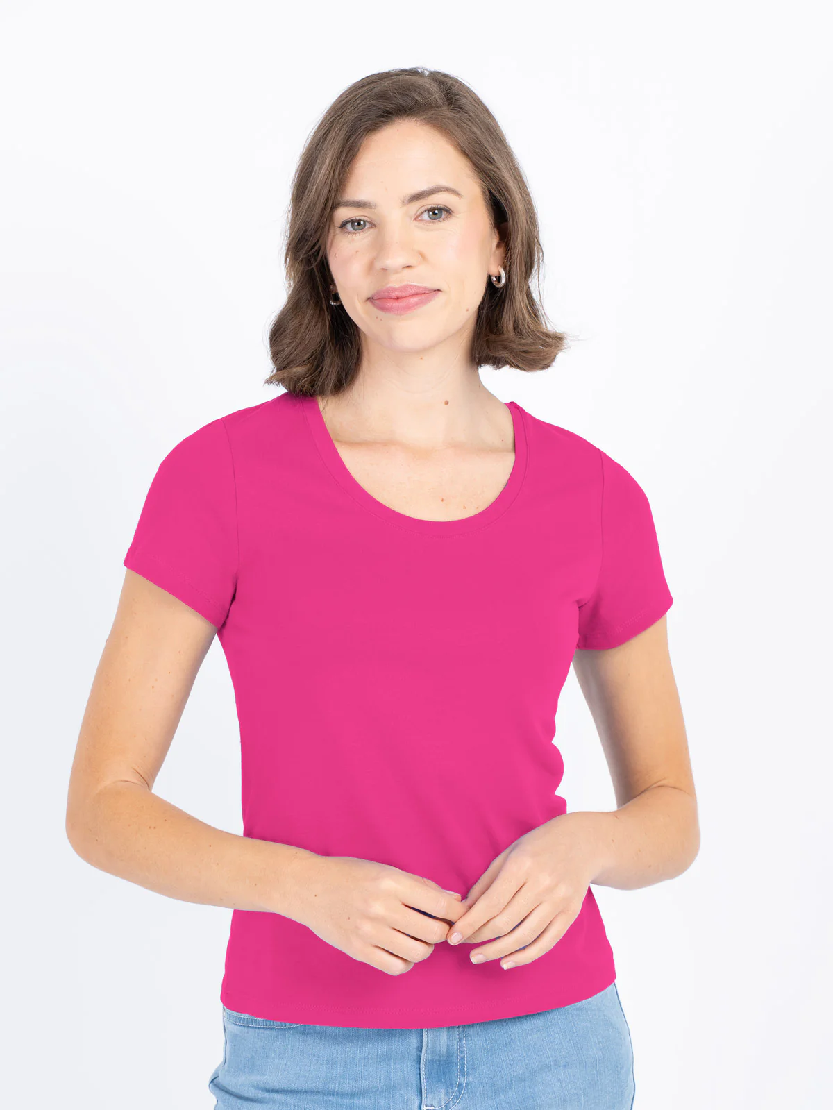 Short Sleeve Everyday Scoop Neck T-Shirt - Image 38