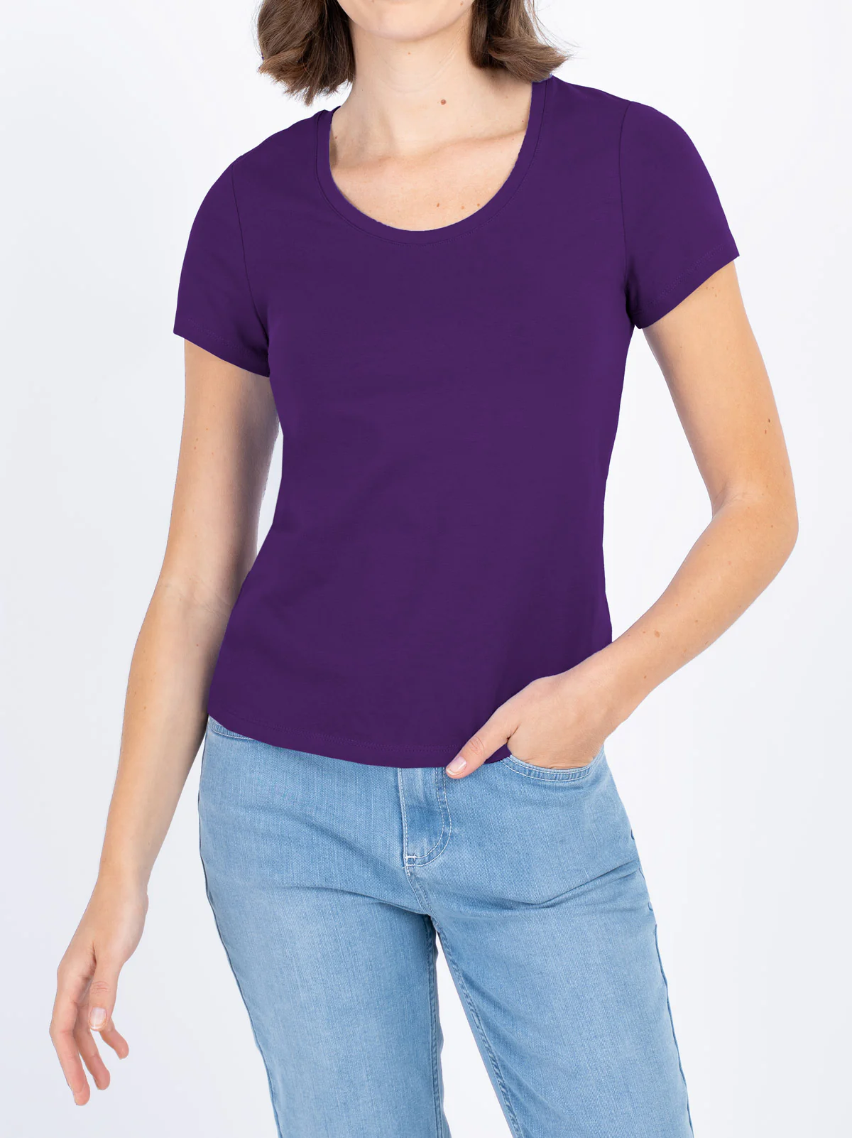 Short Sleeve Everyday Scoop Neck T-Shirt - Image 62