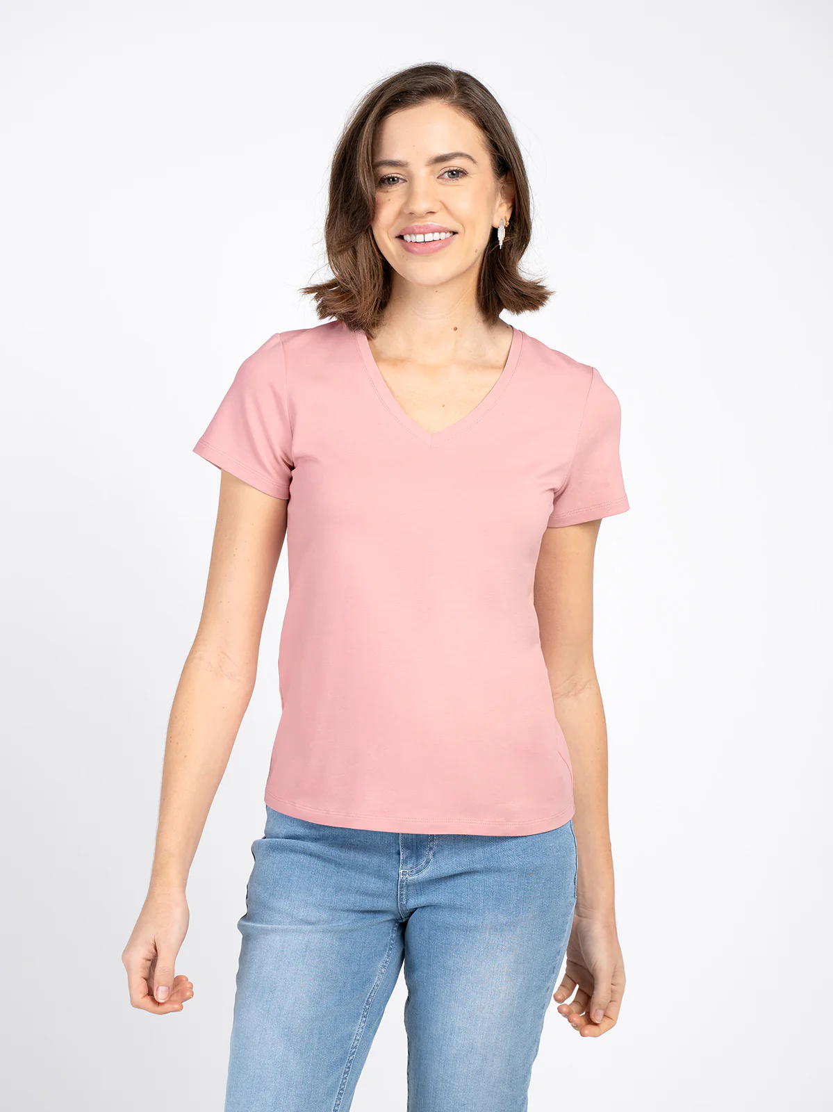 Short Sleeve Everyday V Neck T-Shirt - Image 17