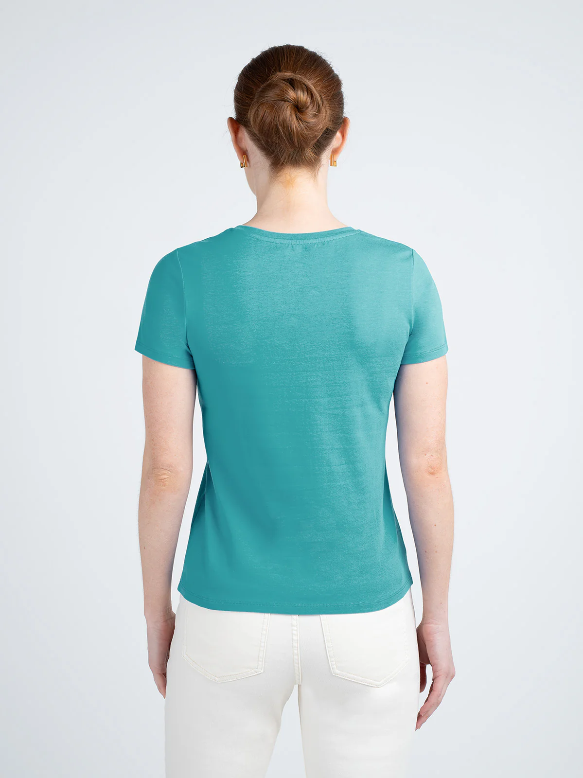 Short Sleeve Everyday V Neck T-Shirt - Image 49