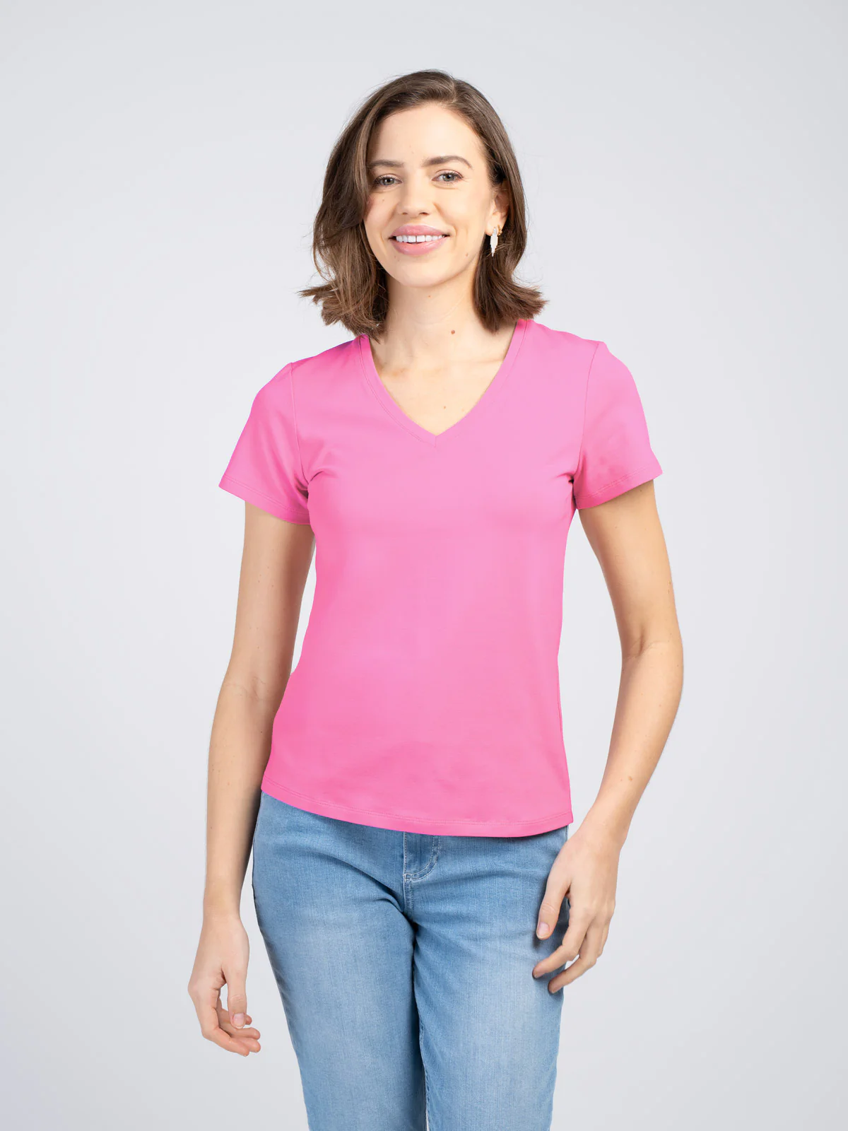 Short Sleeve Everyday V Neck T-Shirt - Image 5