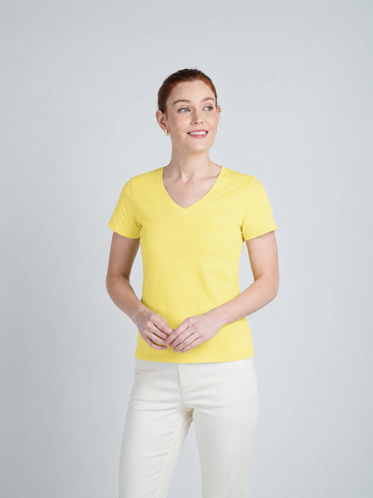 Short Sleeve Everyday V Neck T-Shirt - Image 50