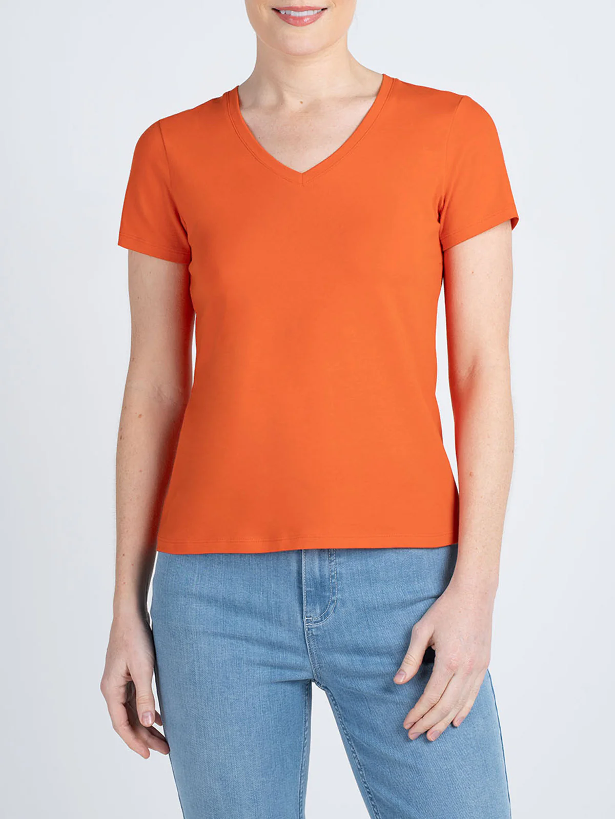 Short Sleeve Everyday V Neck T-Shirt - Image 54