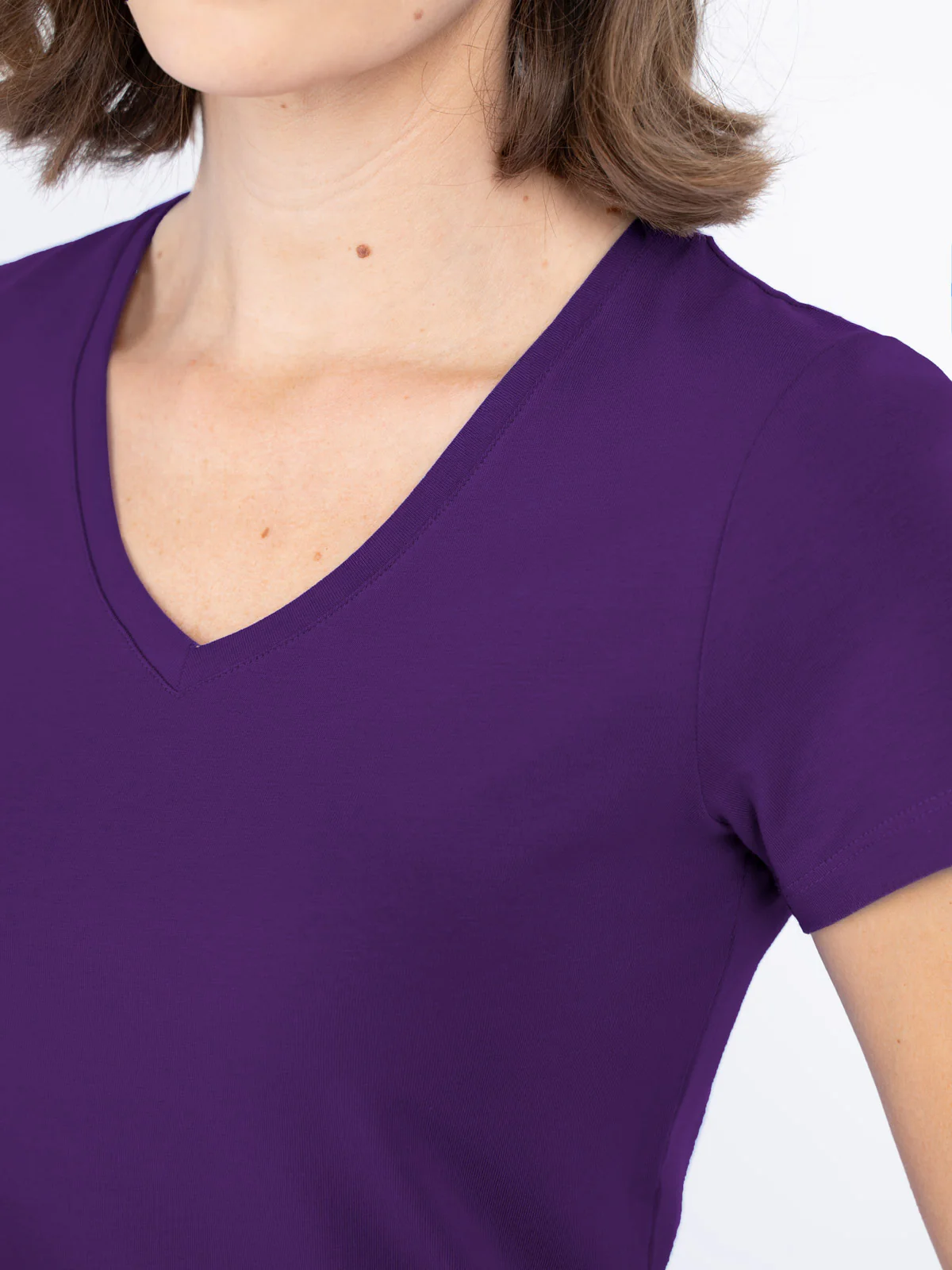 Short Sleeve Everyday V Neck T-Shirt - Image 60