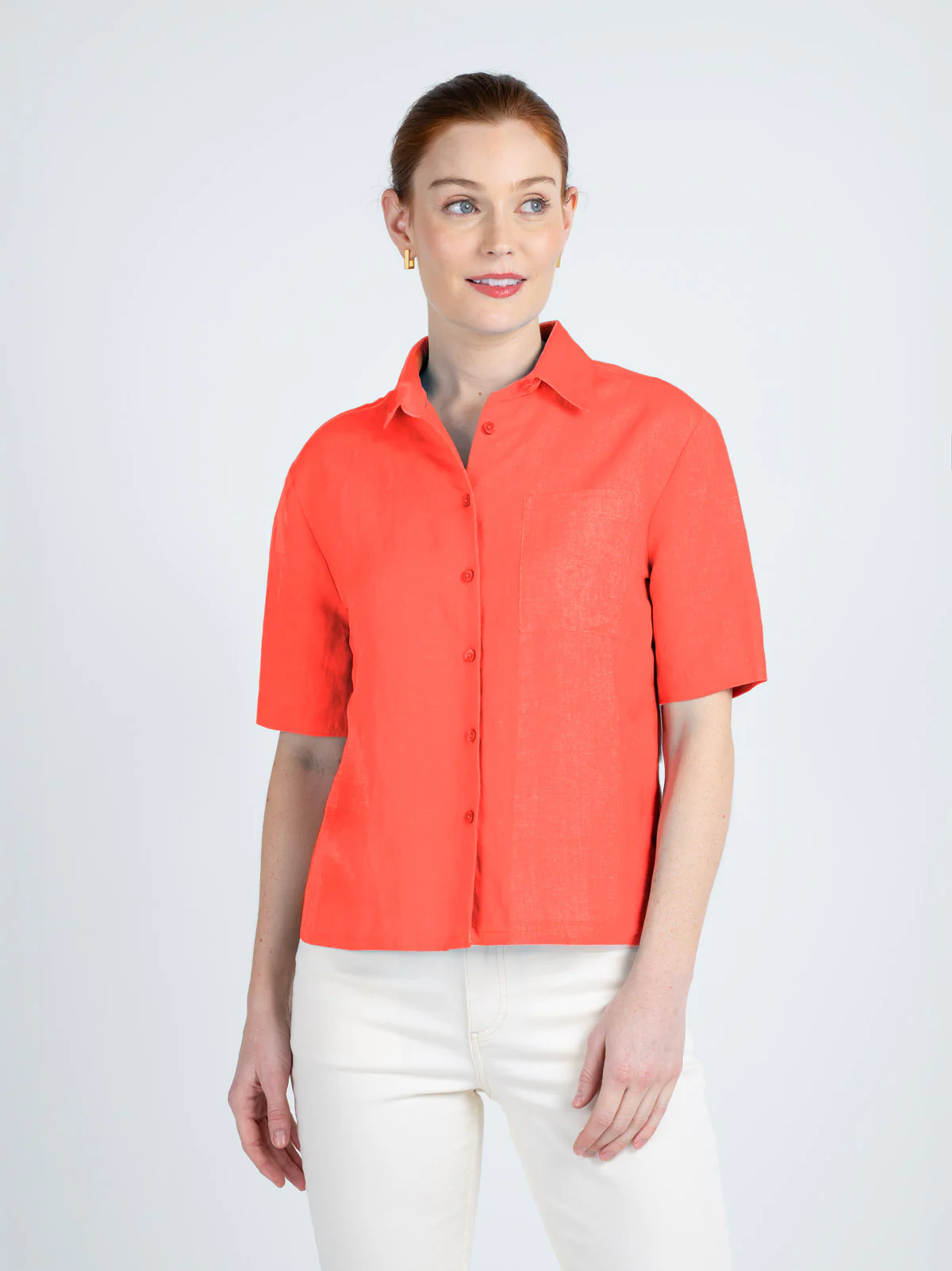Short Sleeve Linen Shirt - Image 15