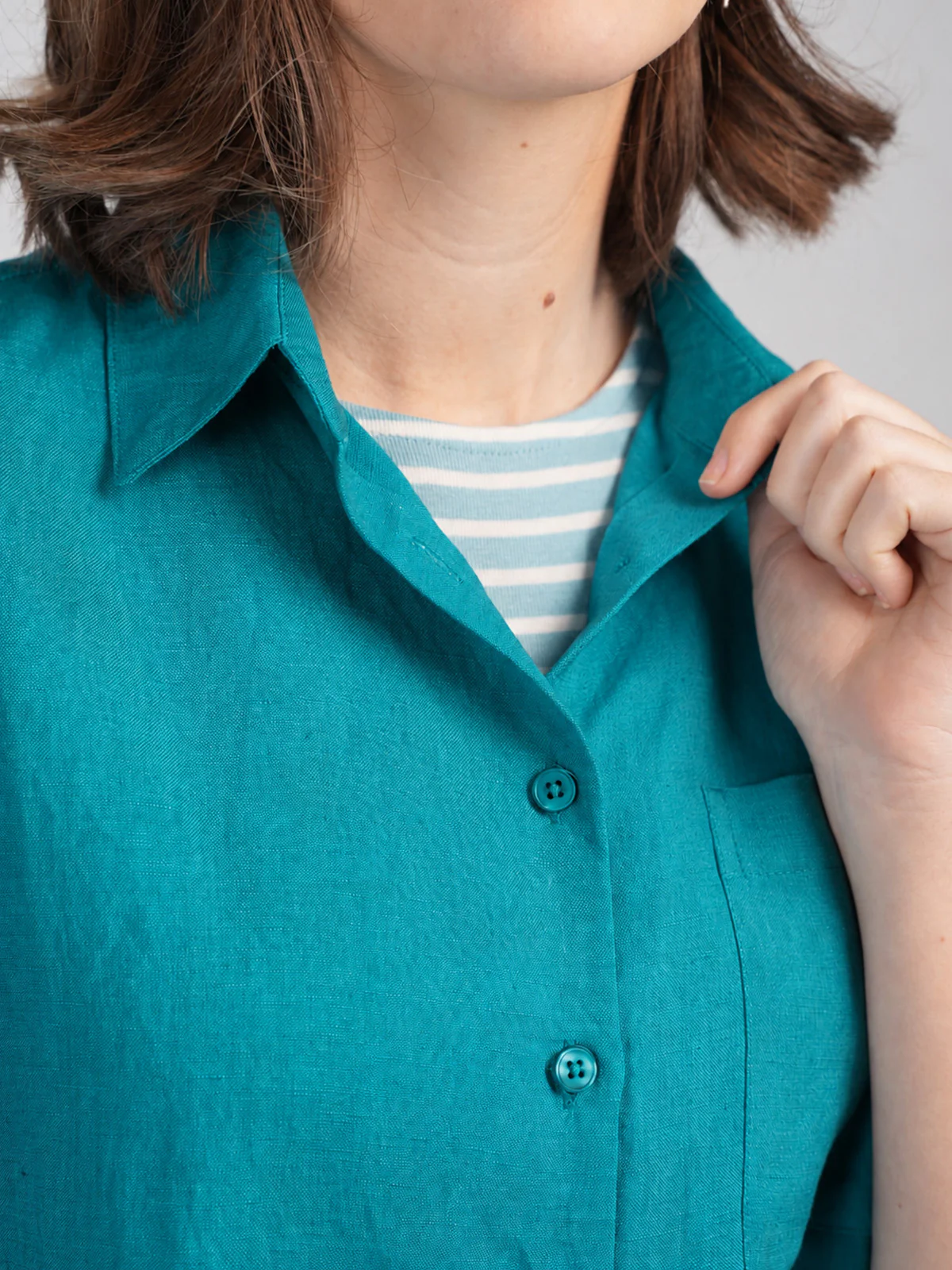 Short Sleeve Linen Shirt - Image 22