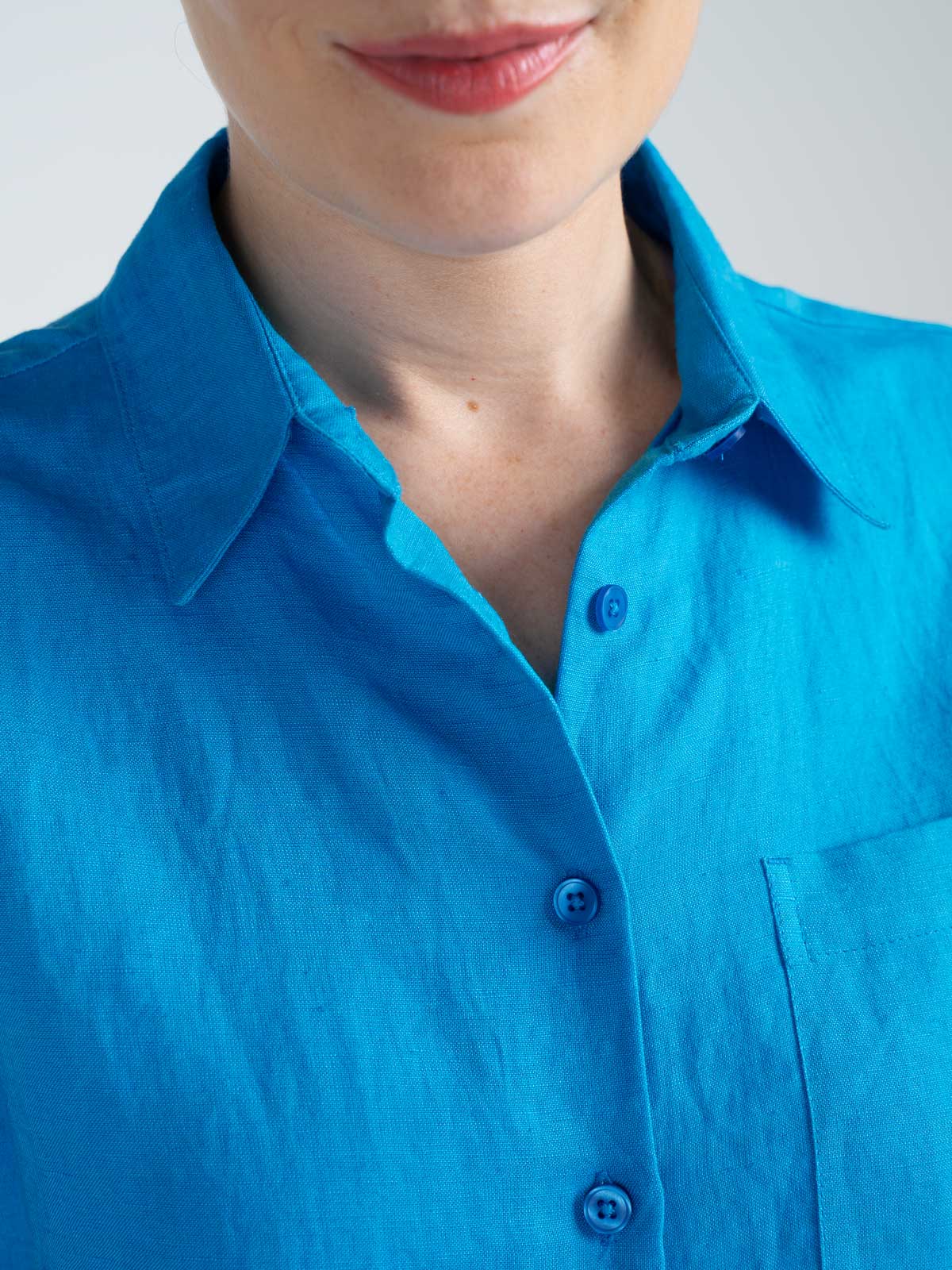 Short Sleeve Linen Shirt - Image 3