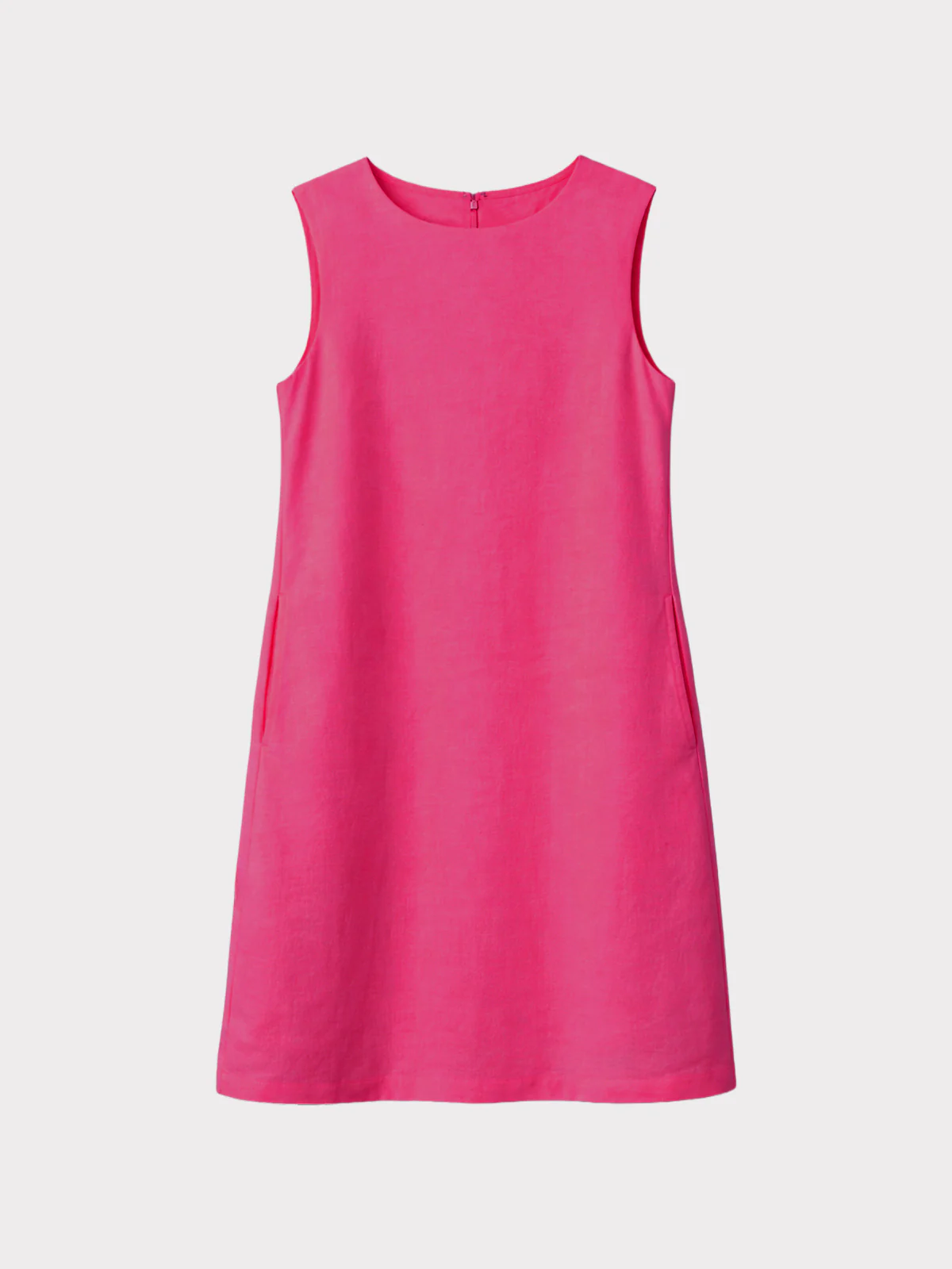 Sleeveless Linen Shift Dress - Image 11