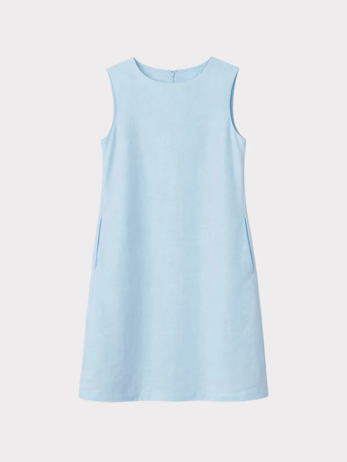 Sleeveless Linen Shift Dress - Image 7