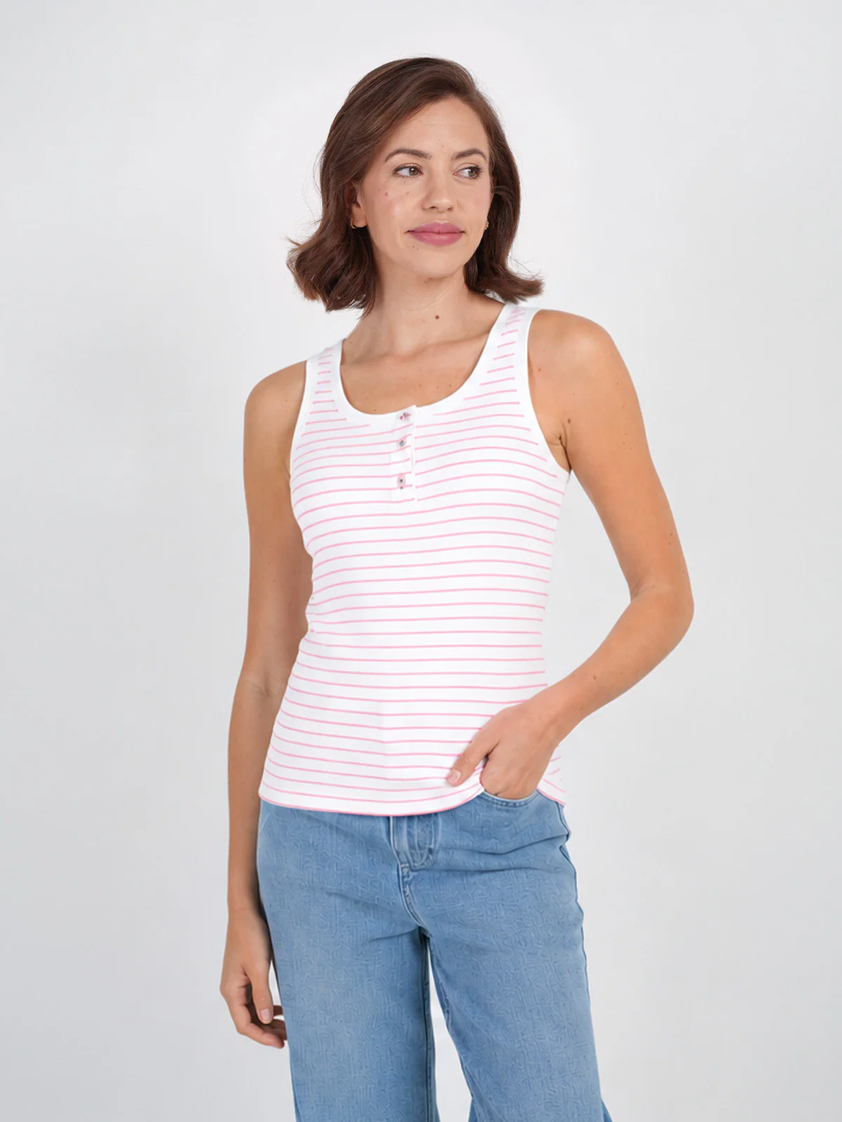 Stripe Jersey Rib Vest - Image 16