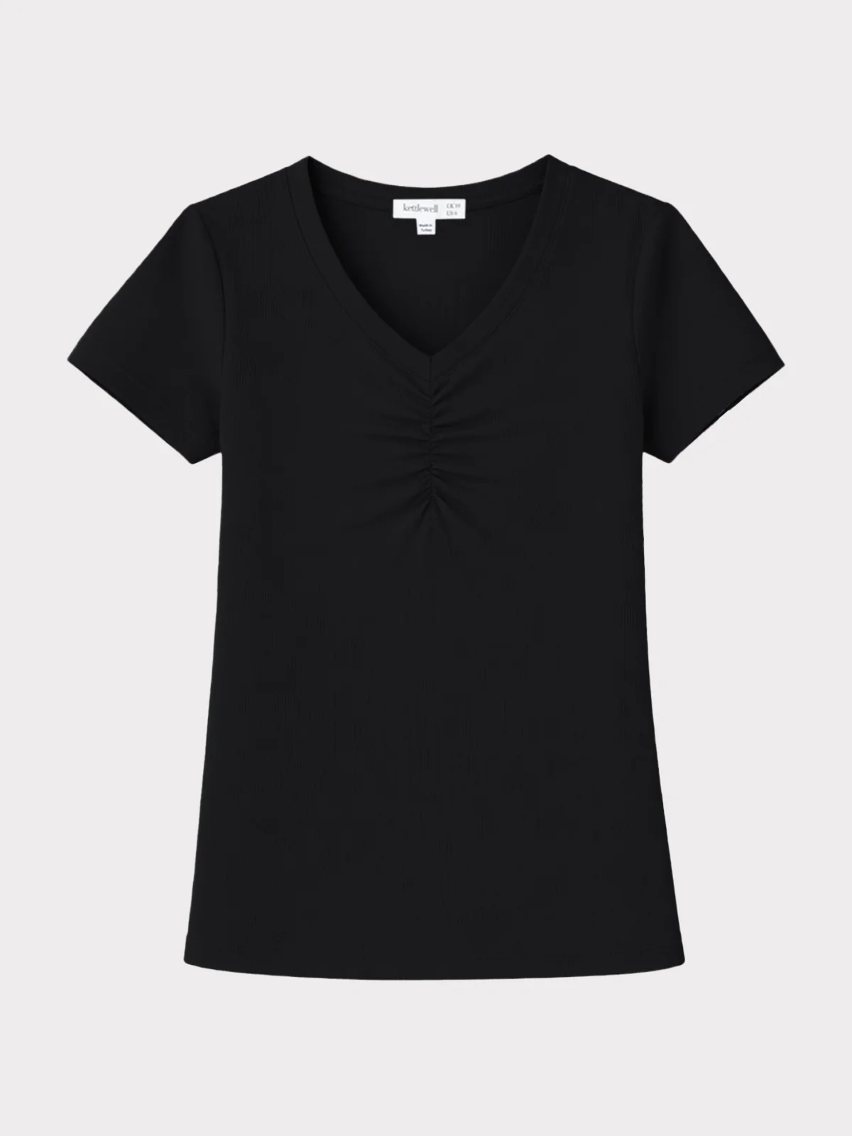Sweet V Neck Rib Tee - Image 8