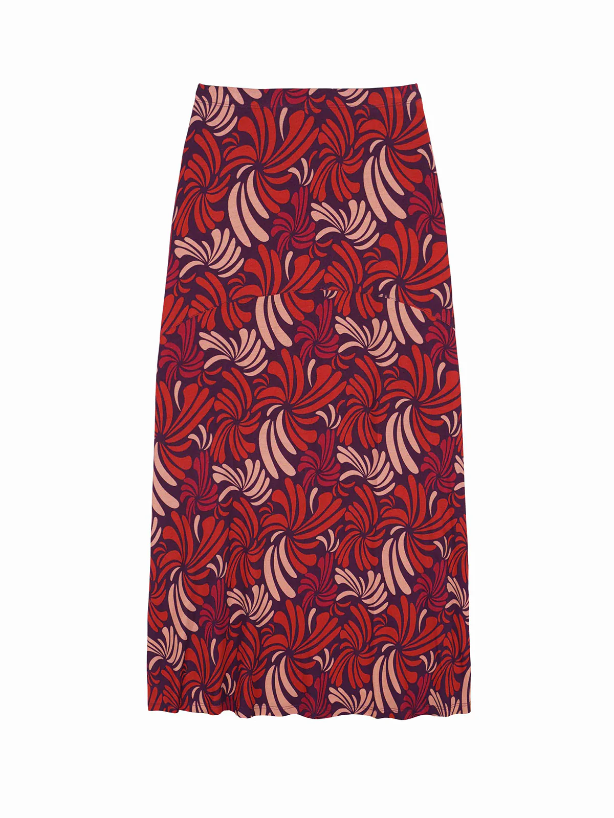 Swirl Print Maxi Skirt
