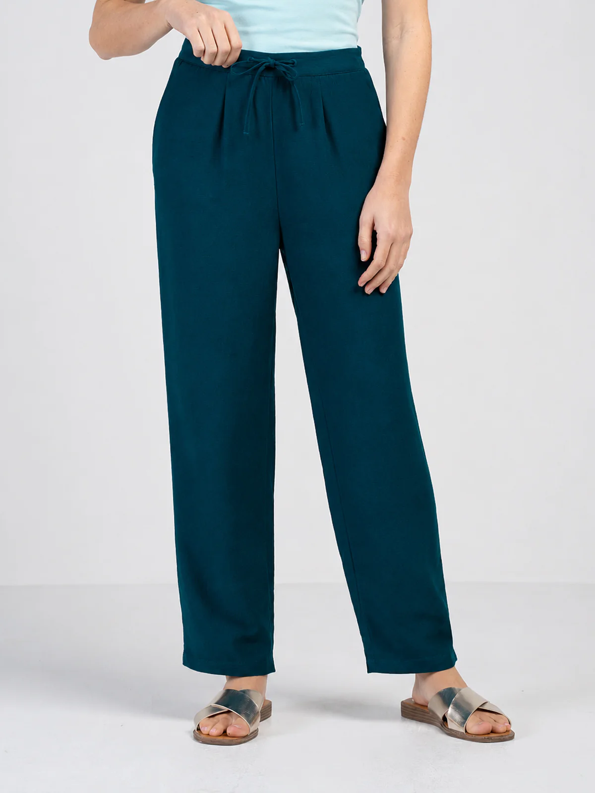 Tapered Linen Trousers - Image 11