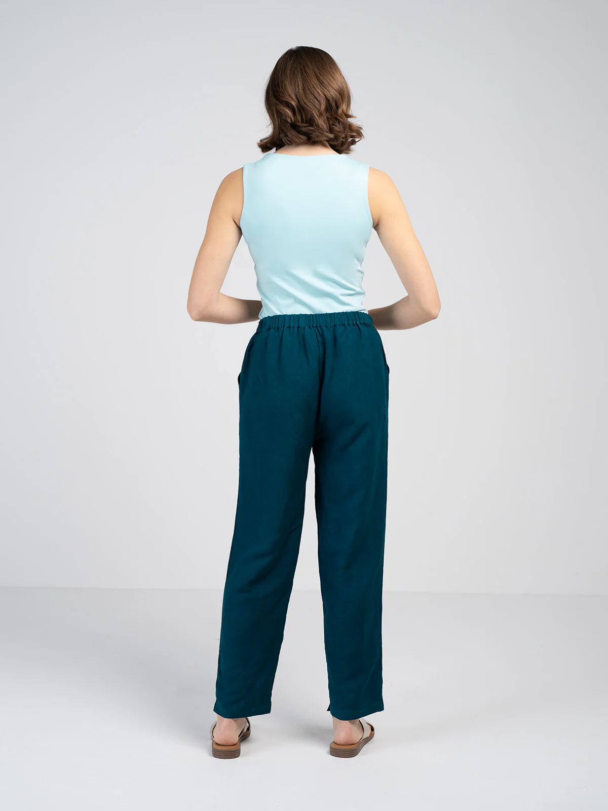 Tapered Linen Trousers - Image 12