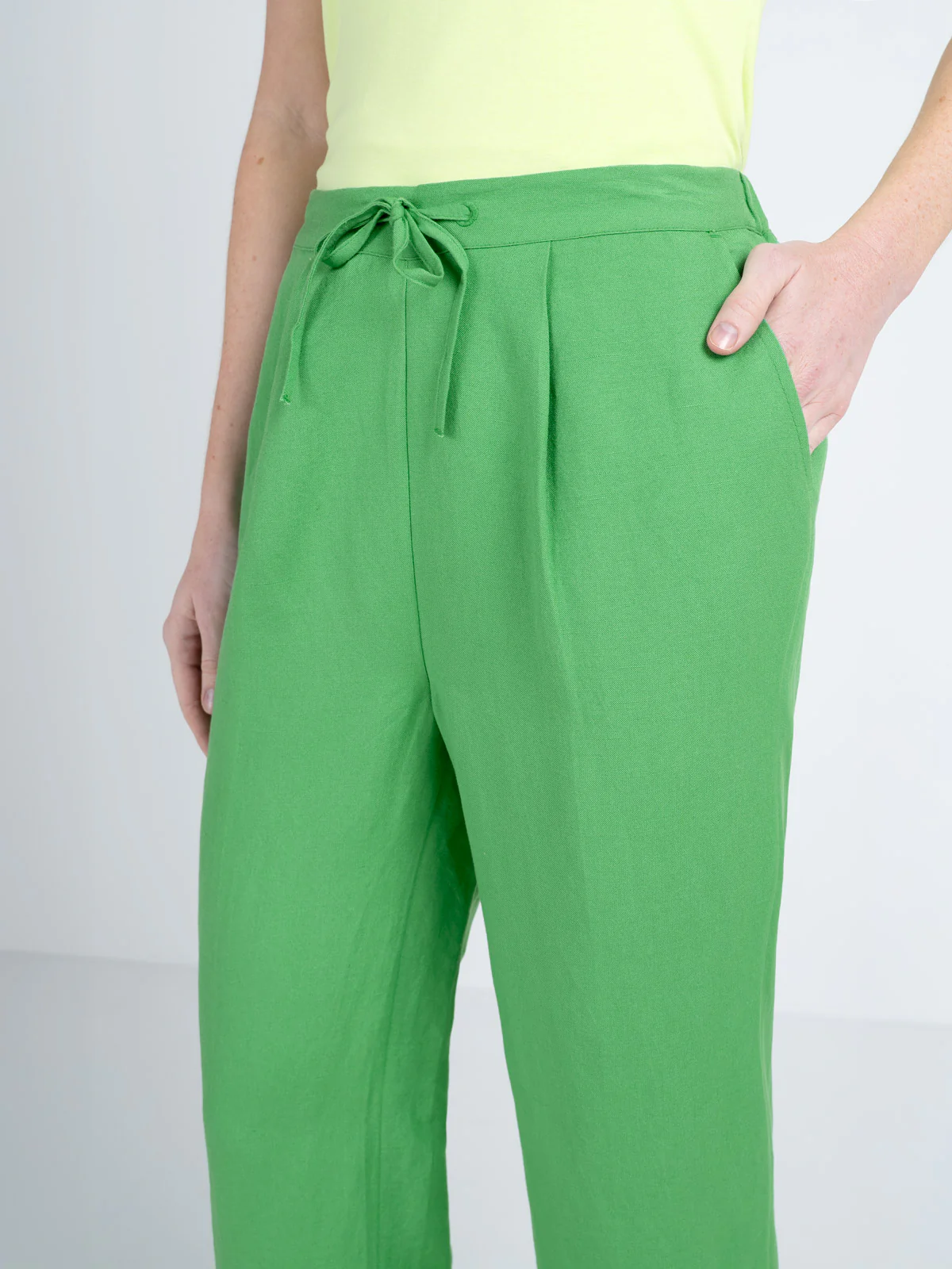 Tapered Linen Trousers - Image 17