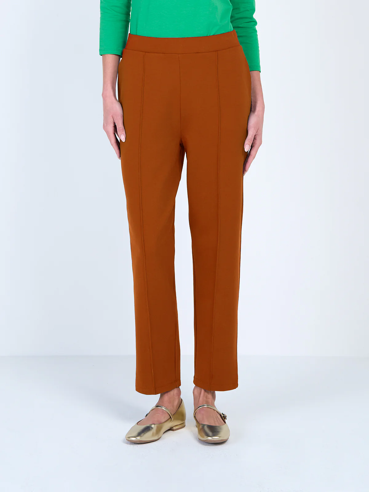 Tapered Pull On Ponte Trousers