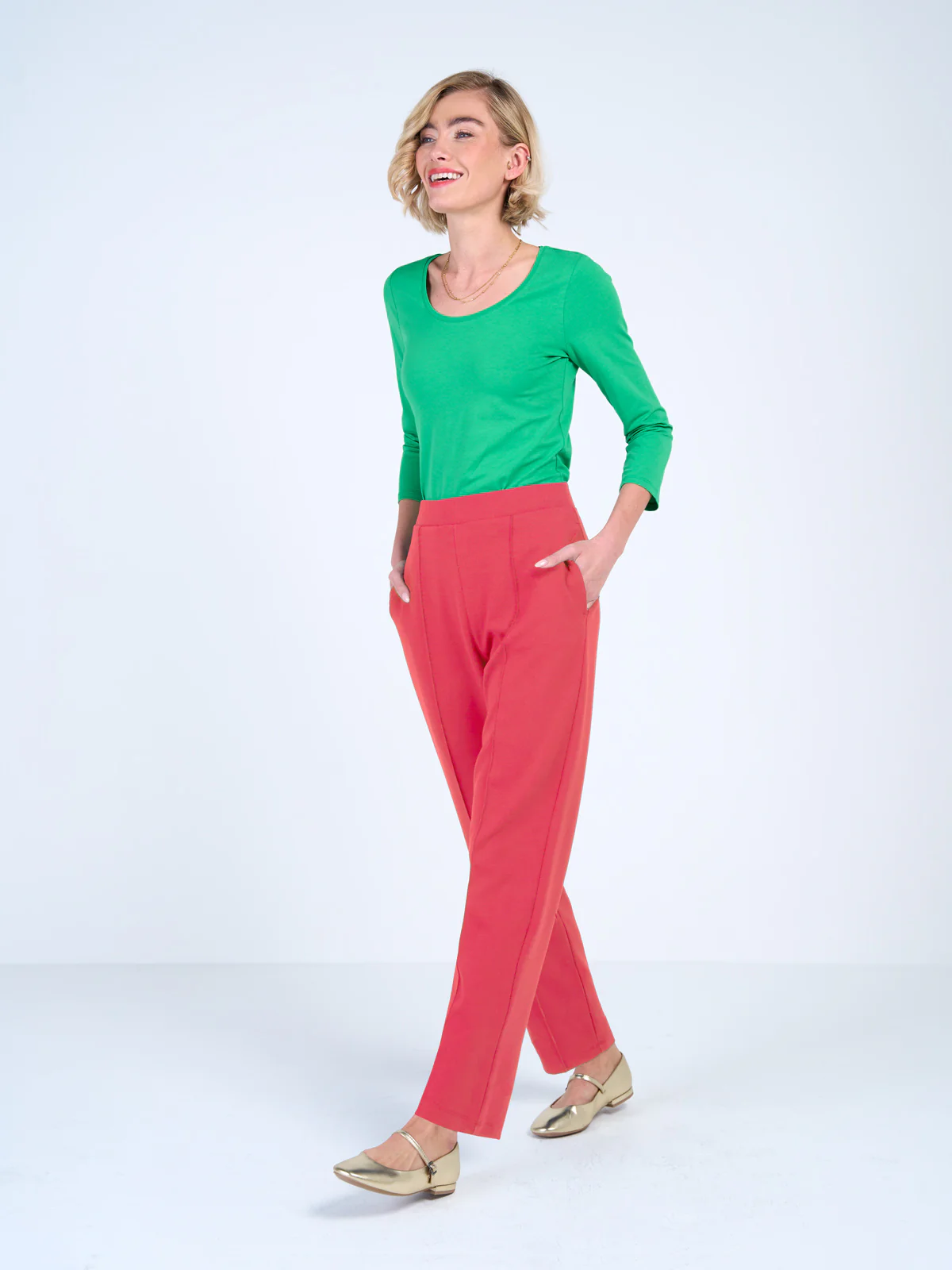 Tapered Pull On Ponte Trousers - Image 16