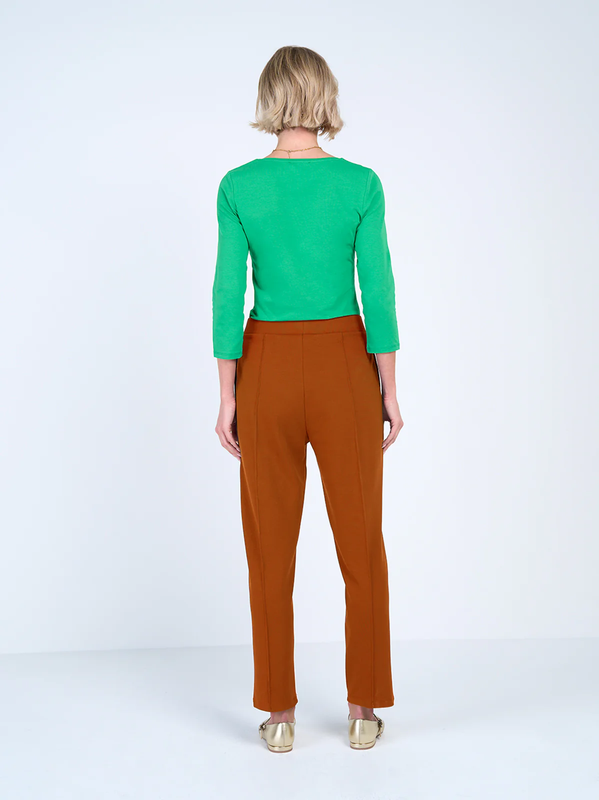 Tapered Pull On Ponte Trousers - Image 2