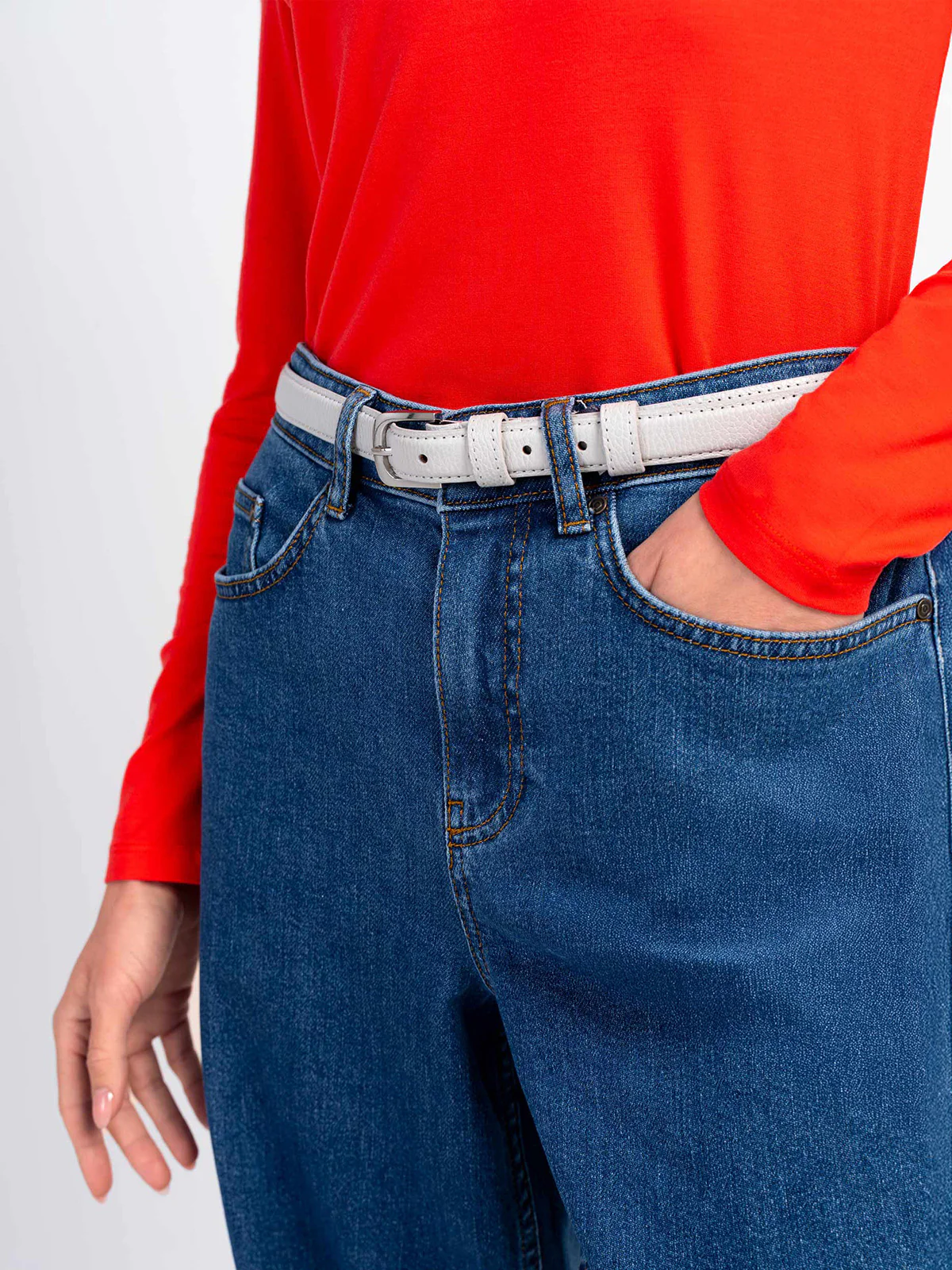 Taylor Skinny Leather Belt - Image 14