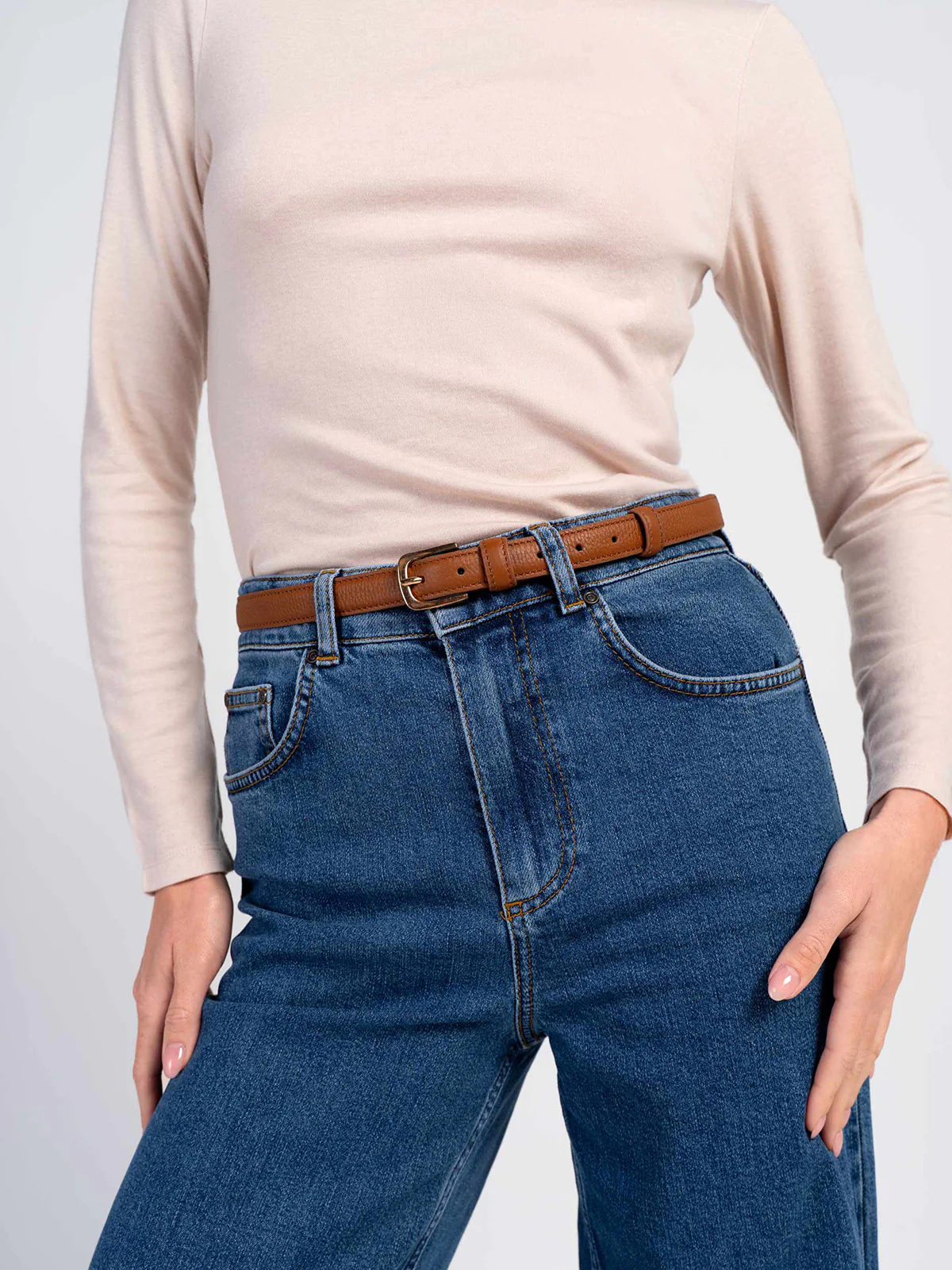Taylor Skinny Leather Belt - Image 25