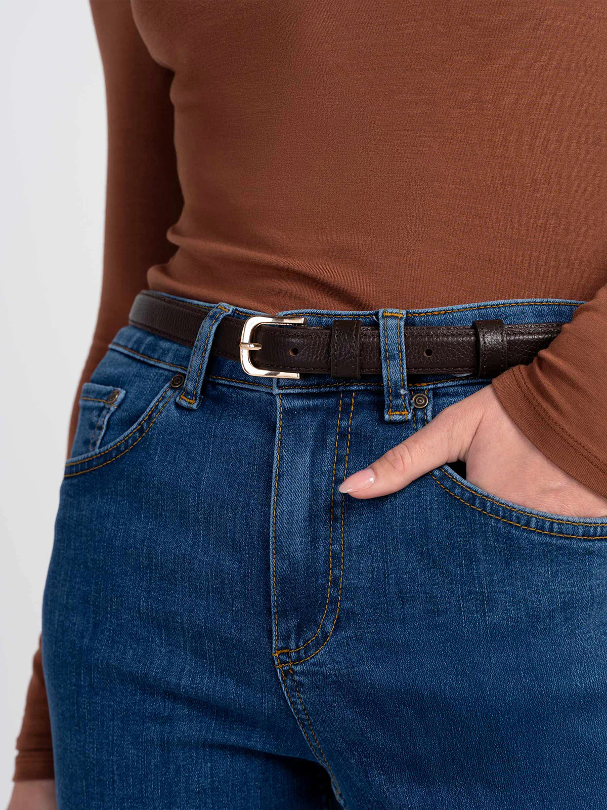 Taylor Skinny Leather Belt - Image 9