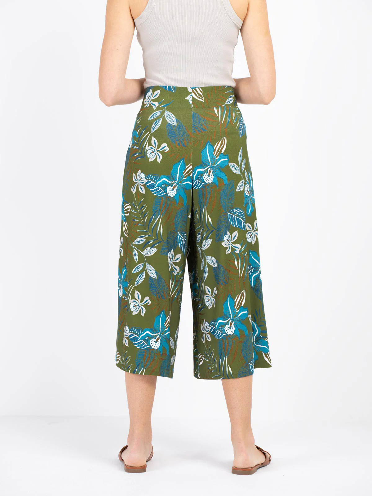 Tropical Printed Culottes - Image 3