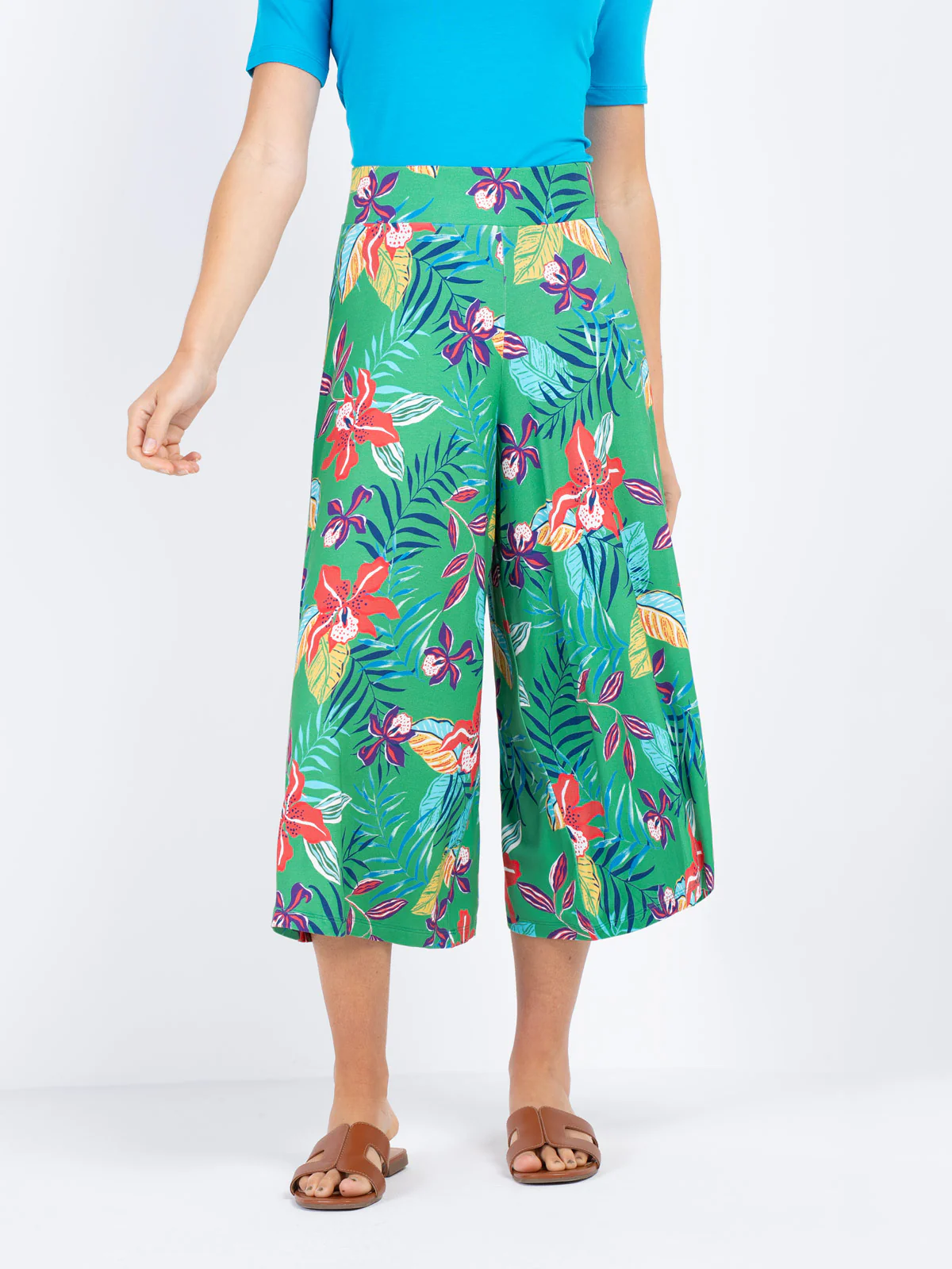 Tropical Printed Culottes - Image 9