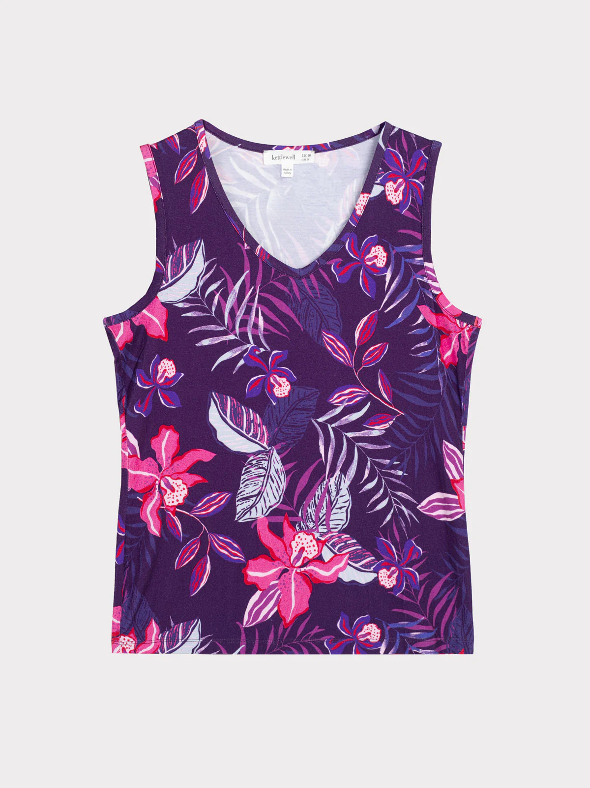 Tropical Printed Sleeveless Top - Image 10