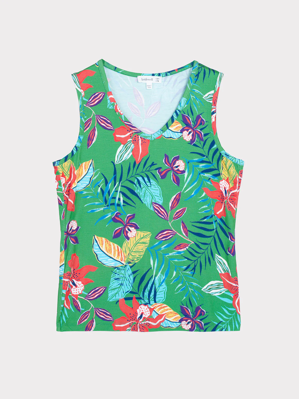 Tropical Printed Sleeveless Top - Image 18