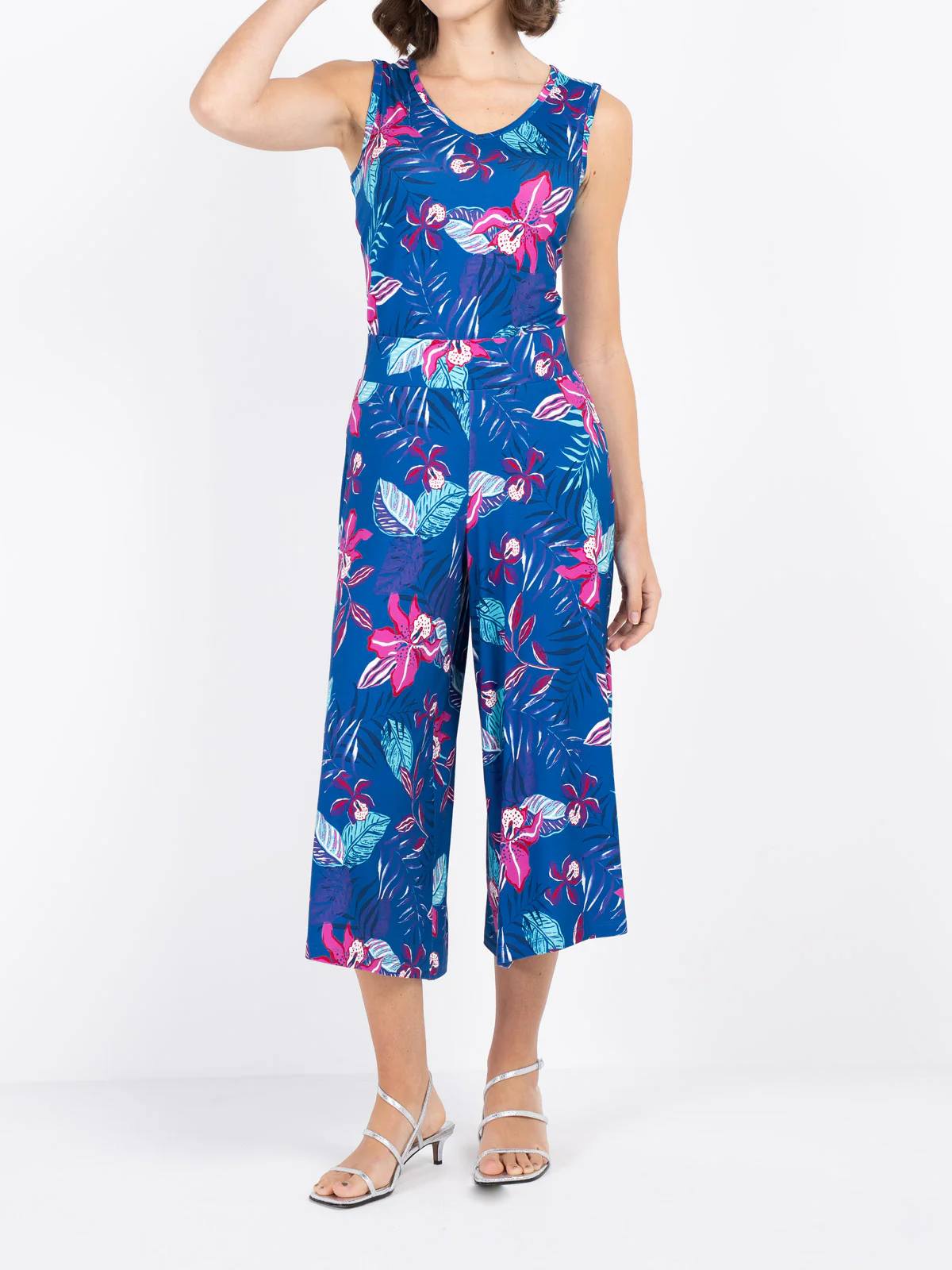 Tropical Printed Sleeveless Top - Image 23