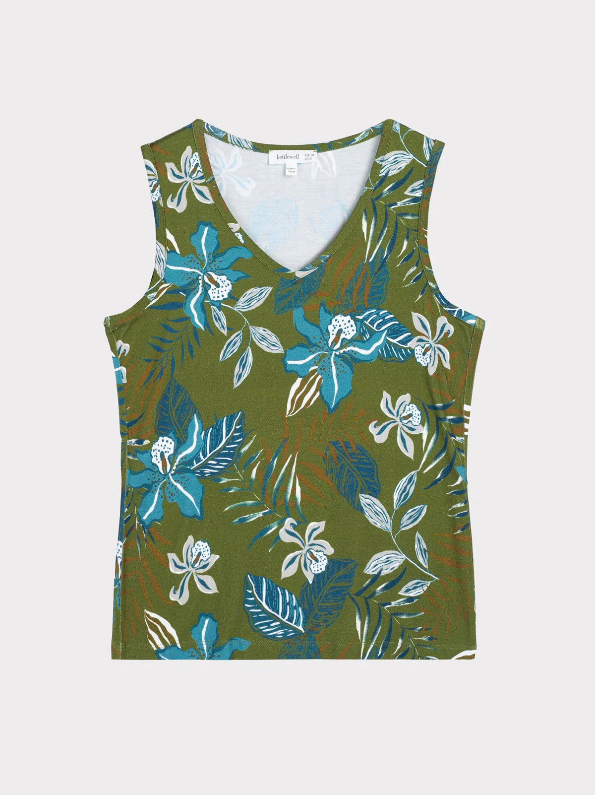 Tropical Printed Sleeveless Top - Image 5
